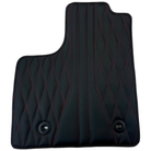 Leather Floor Mats for Lexus IS (2013-2017) with Red Stitching