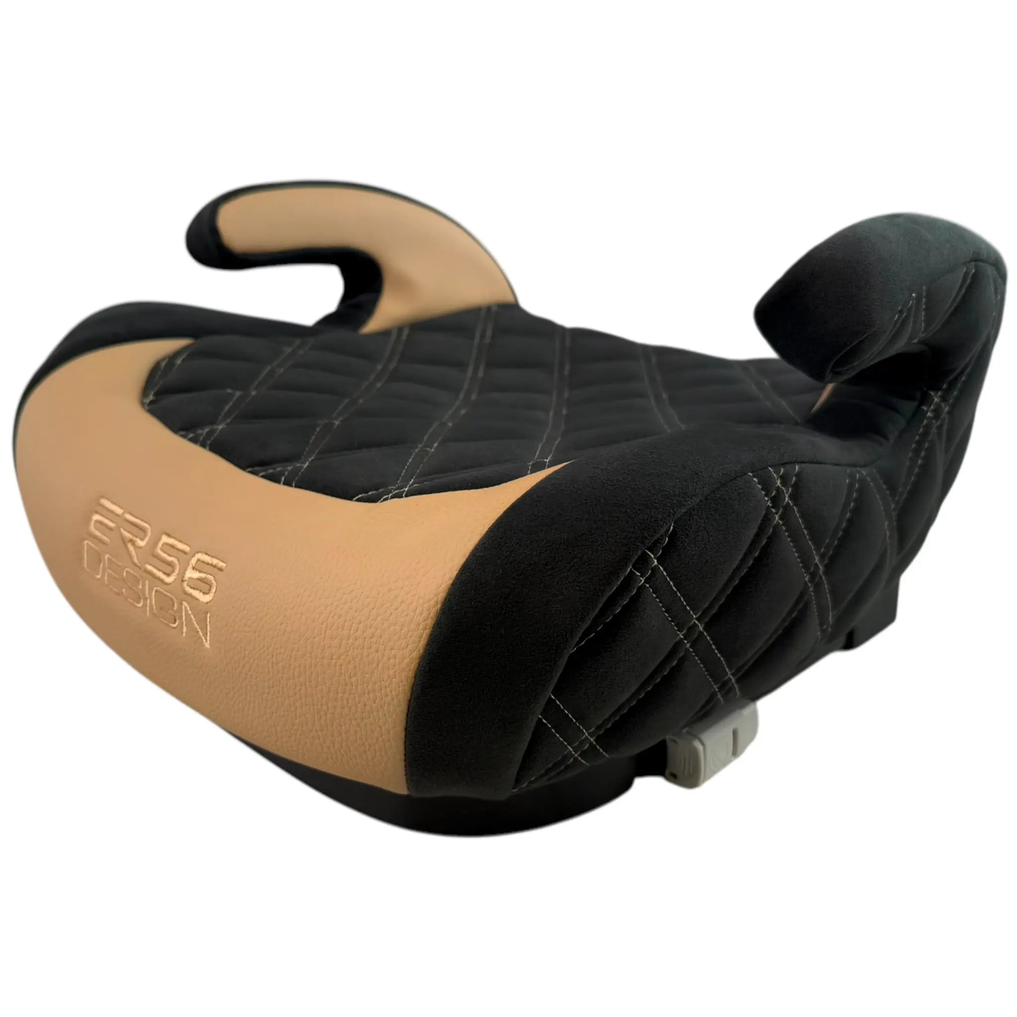 Alcantara Leather Backless Car Seat for Kids with Beige Leather by ER56 Design