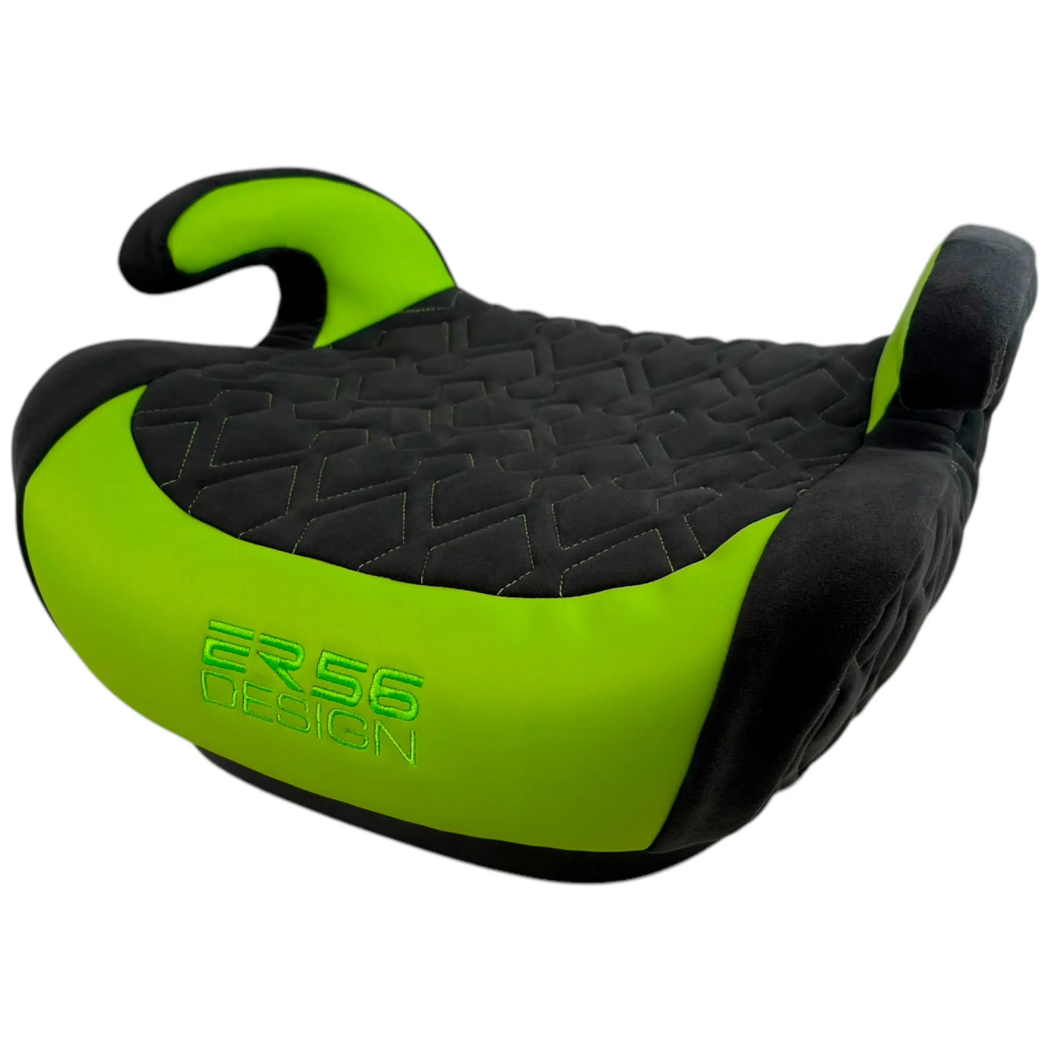 Alcantara Leather Backless Car Seat for Kids with Green Leather by ER56 Design