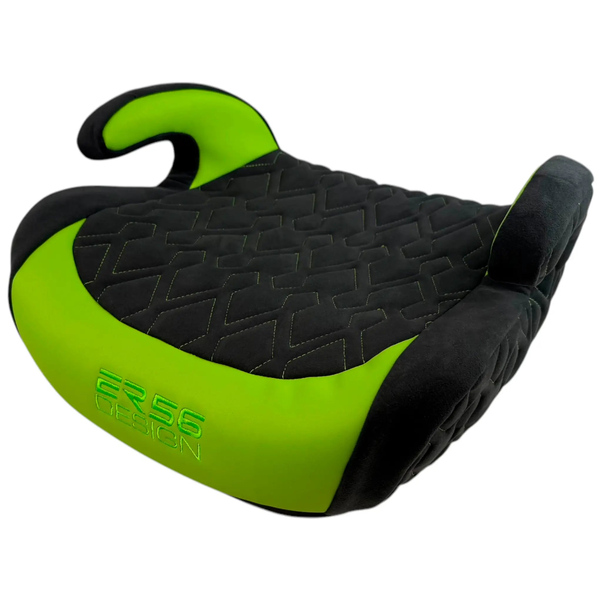 Alcantara Leather Backless Car Seat for Kids with Green Leather by ER56 Design