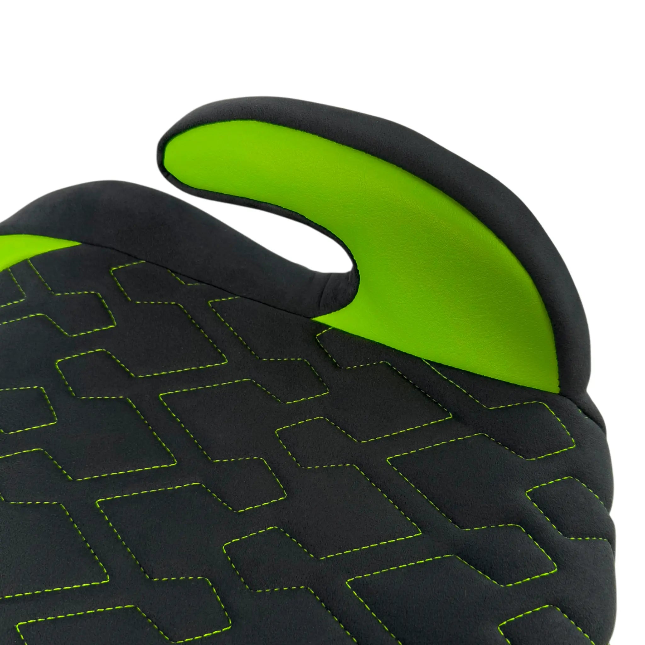 Alcantara Leather Backless Car Seat for Kids with Green Leather by ER56 Design