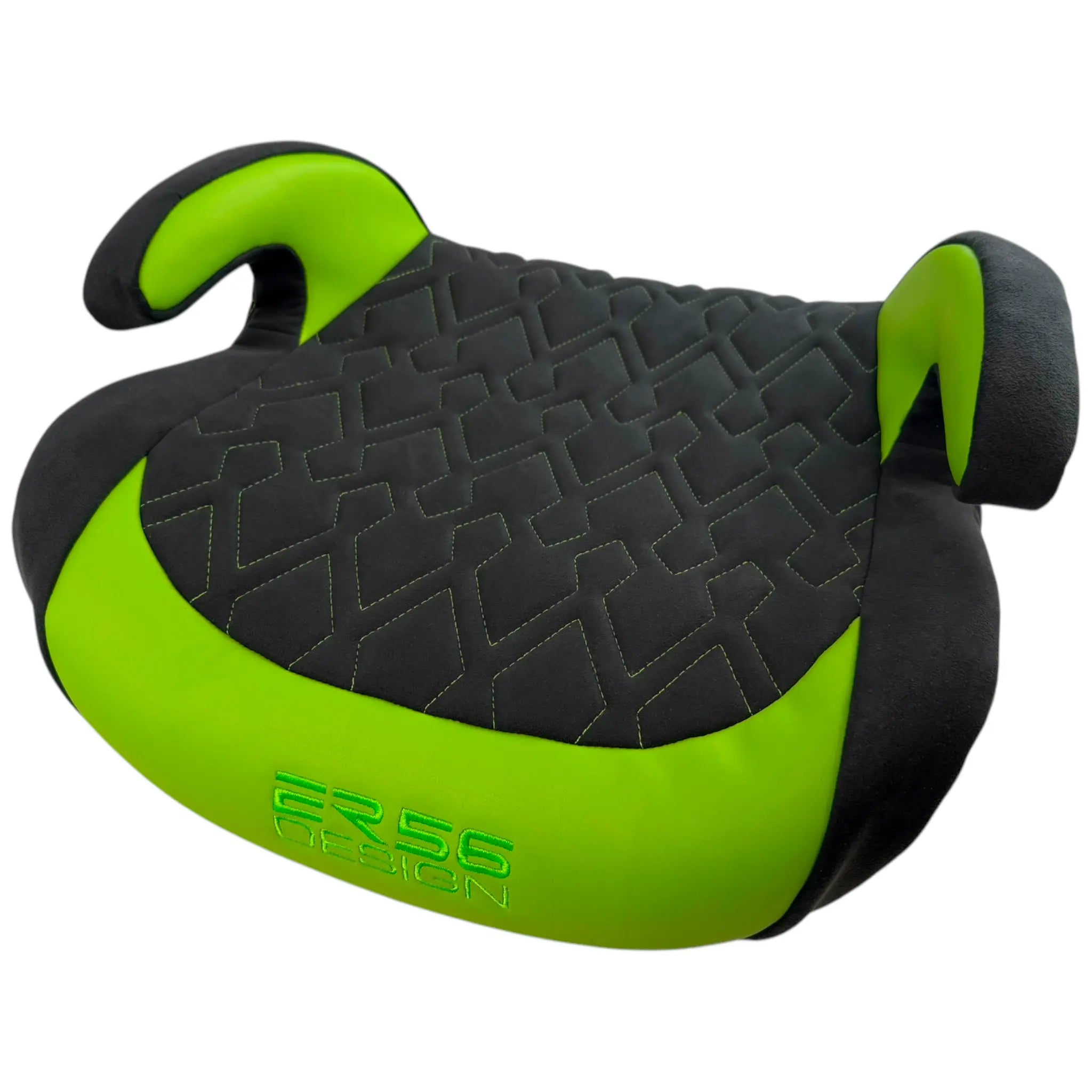 Alcantara Leather Backless Car Seat for Kids with Green Leather by ER56 Design