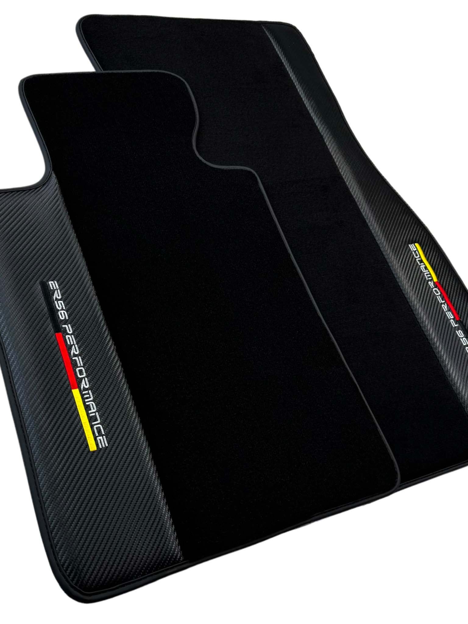 Black Floor Floor Mats For BMW 7 Series G12 | ER56 Performance | Carbon Edition