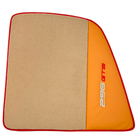 Beige Floor Mats for Ferrari 296 GTB (2022-2024) with Beige Nappa Leather | Red Trim