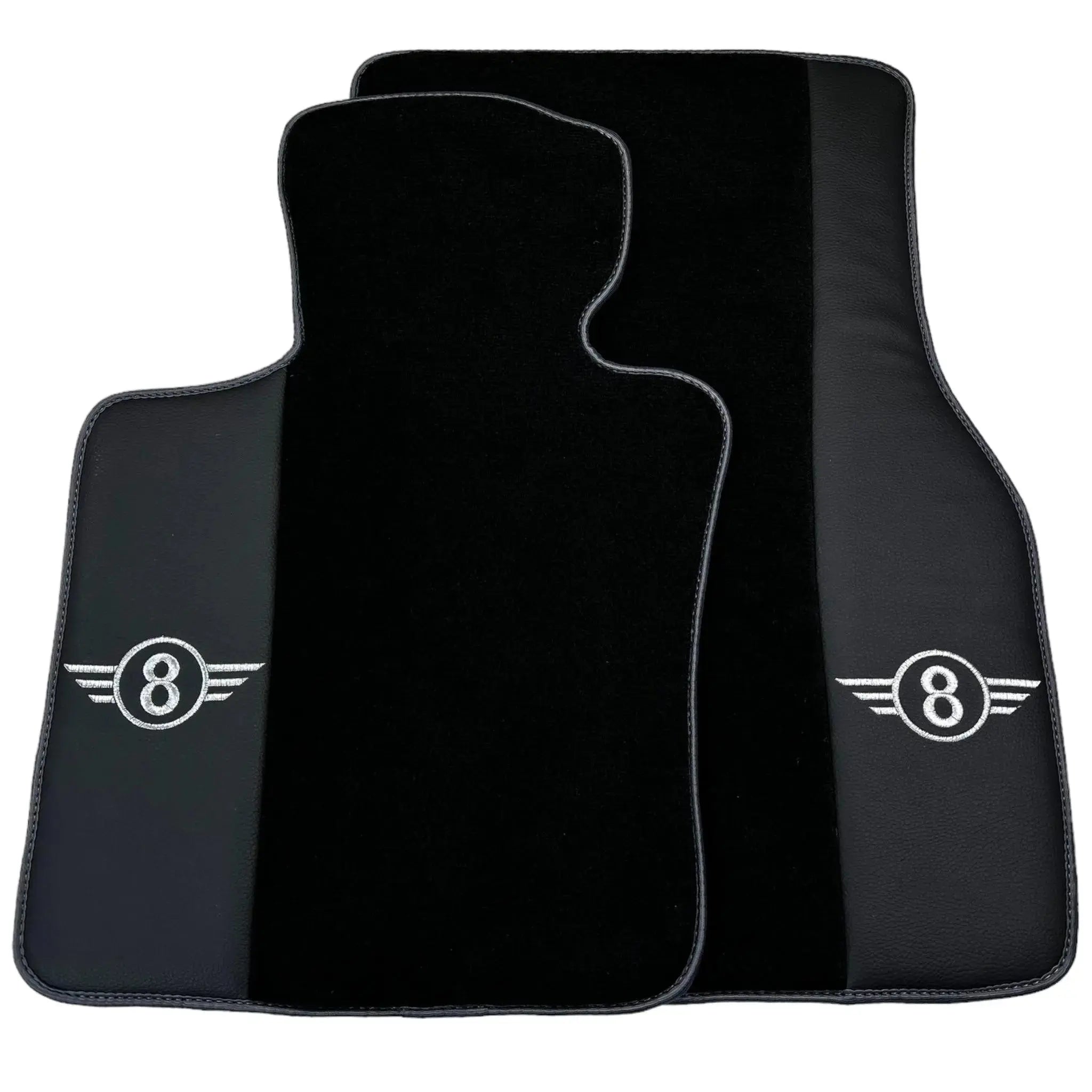 Black Floor Mats for Mini Countryman F60 Hybrid (2020-2023) with Gray Trim