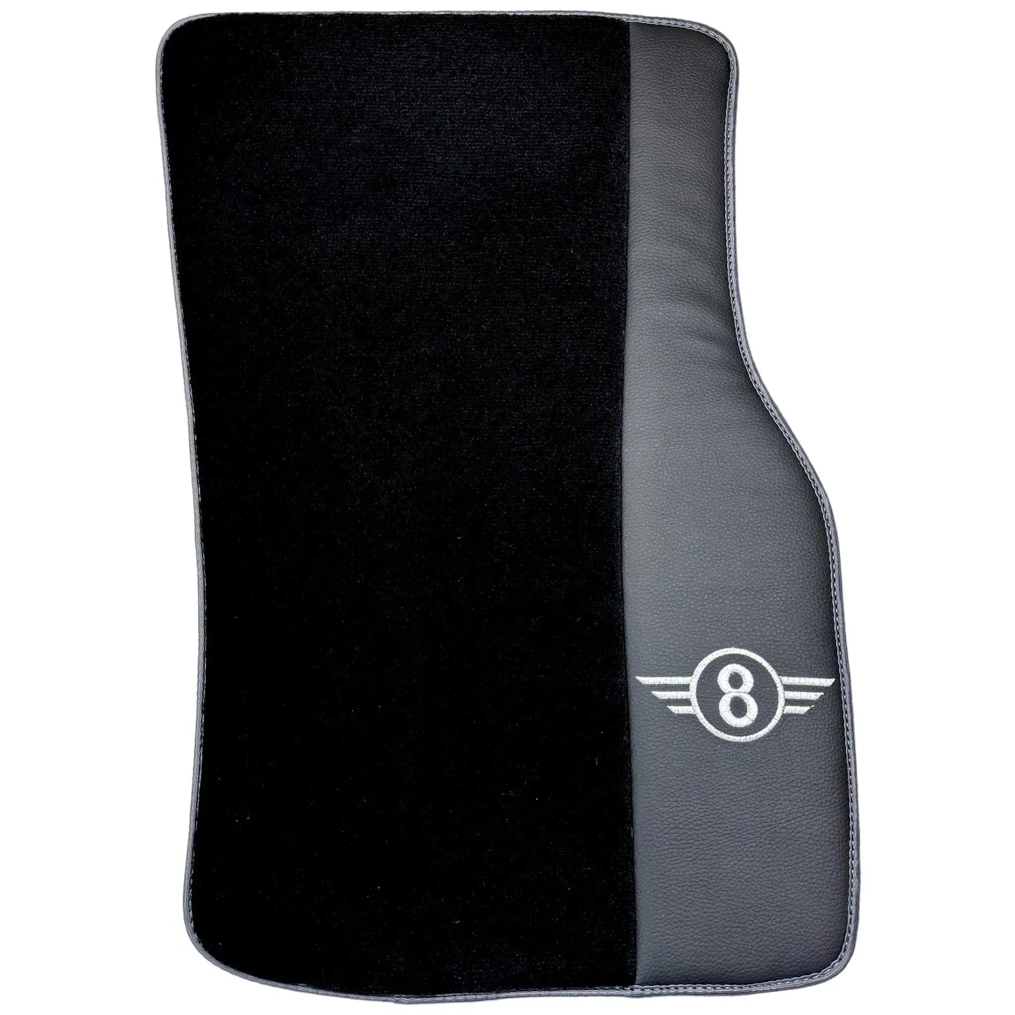 Black Floor Mats for Mini Countryman F60 Hybrid (2020-2023) with Gray Trim