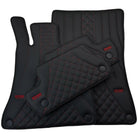 Black Leather Floor Mats For Mercedes Benz C-Class S203 Estate (2001-2007) | ER56 Design - AutoWin