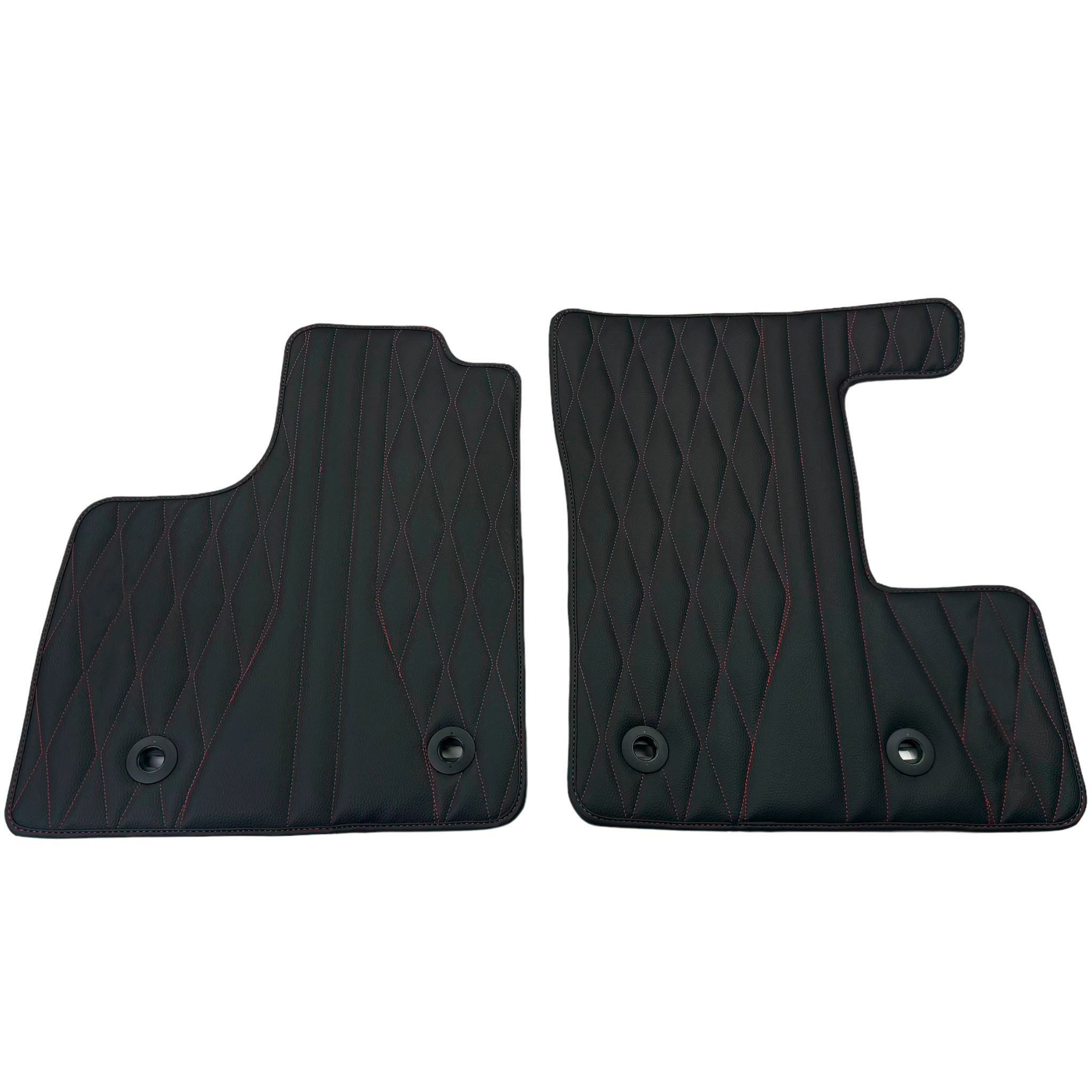 Leather Floor Mats for Lexus RX 350 (2009-2012) with Red Stitching