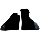 Black Floor Mats for Ferrari Mondial Convertible (1983-1993) with Leather | Italian Edition - AutoWin