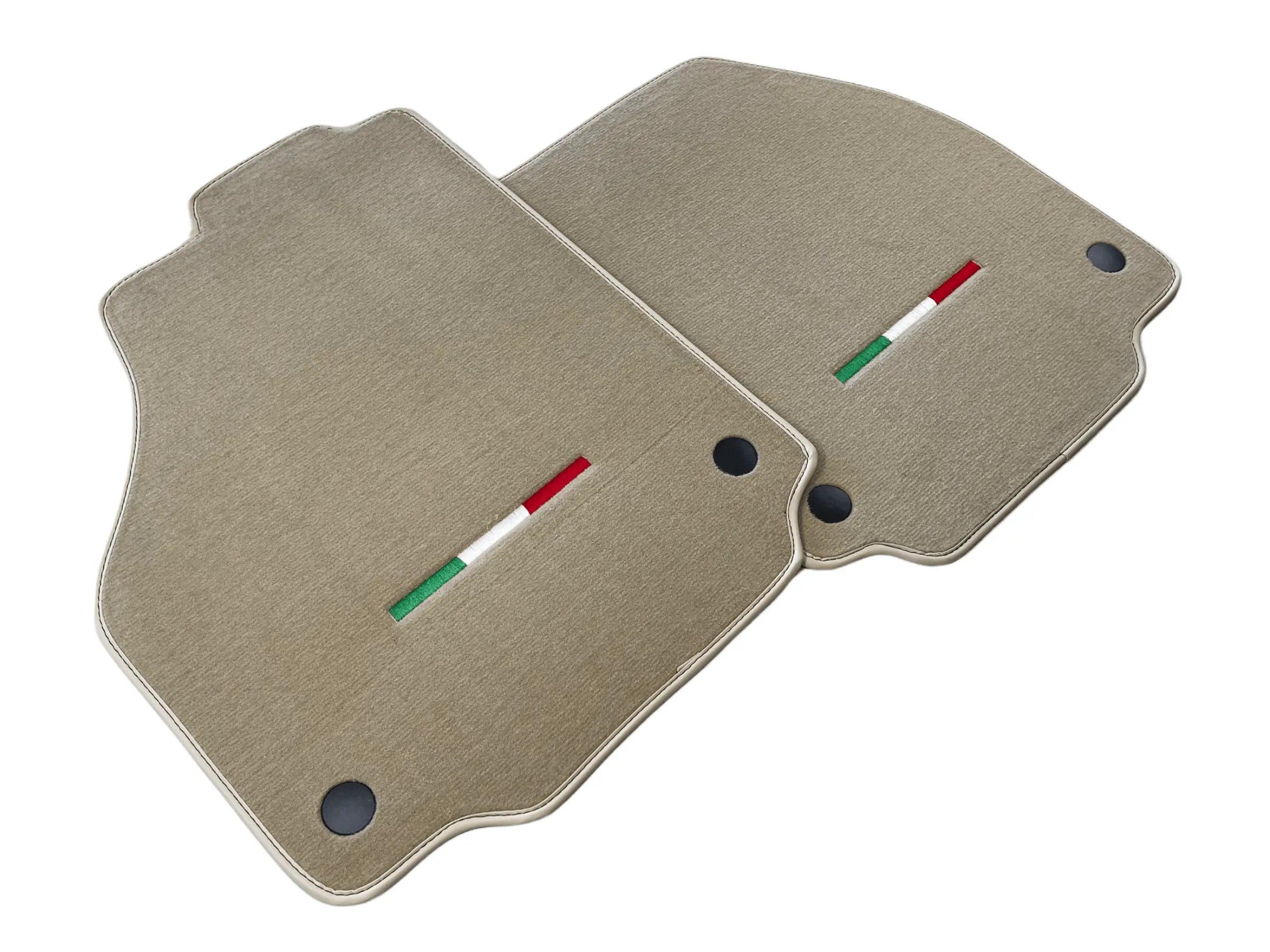 Floor Mats For Ferrari 488 2015-2022 Beige Autowin Brand Italian Edition - AutoWin