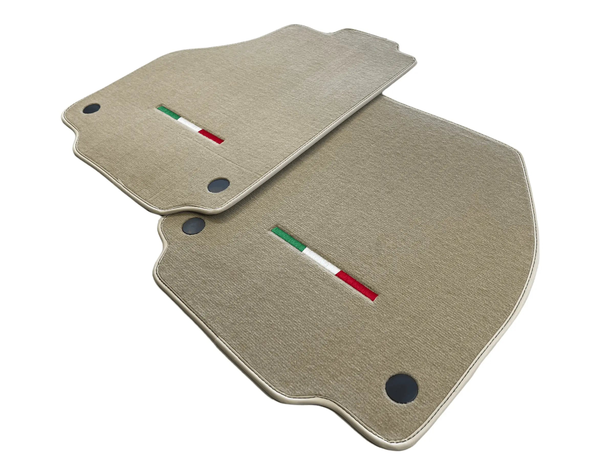 Floor Mats For Ferrari 488 2015-2022 Beige Autowin Brand Italian Edition - AutoWin