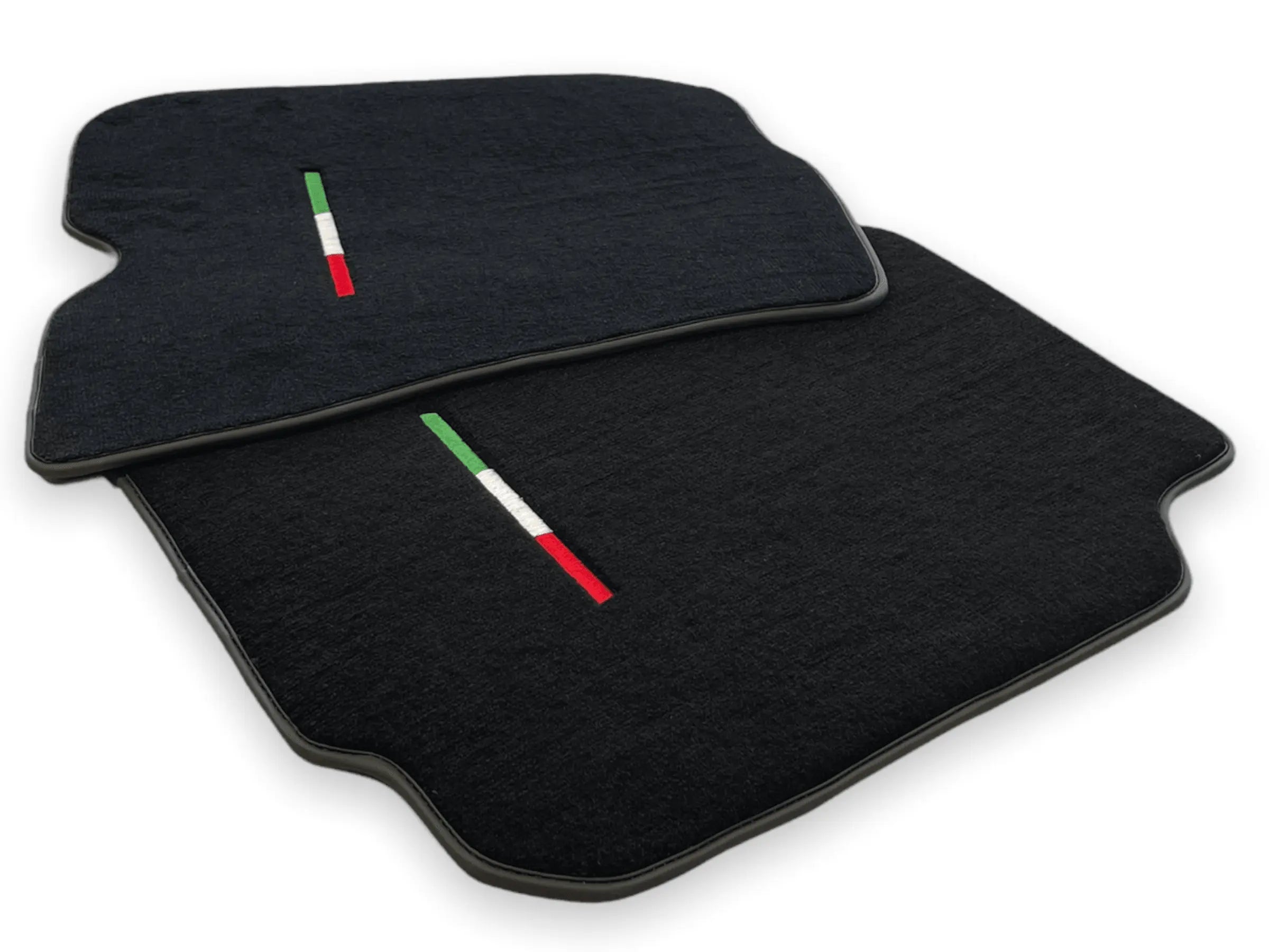 Floor Mats For Ferrari 812 GTS (2018-2023) Black Tailored Carpets With Italian Emblem - AutoWin