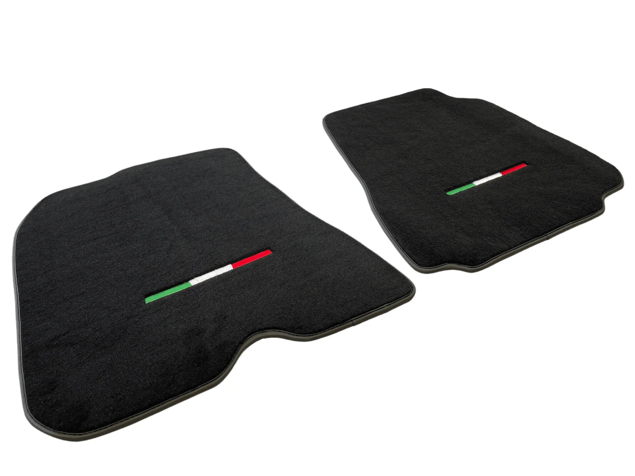 Floor Mats For Ferrari 812 Superfast Black Tailored Carpets With Italian Emblem - AutoWin