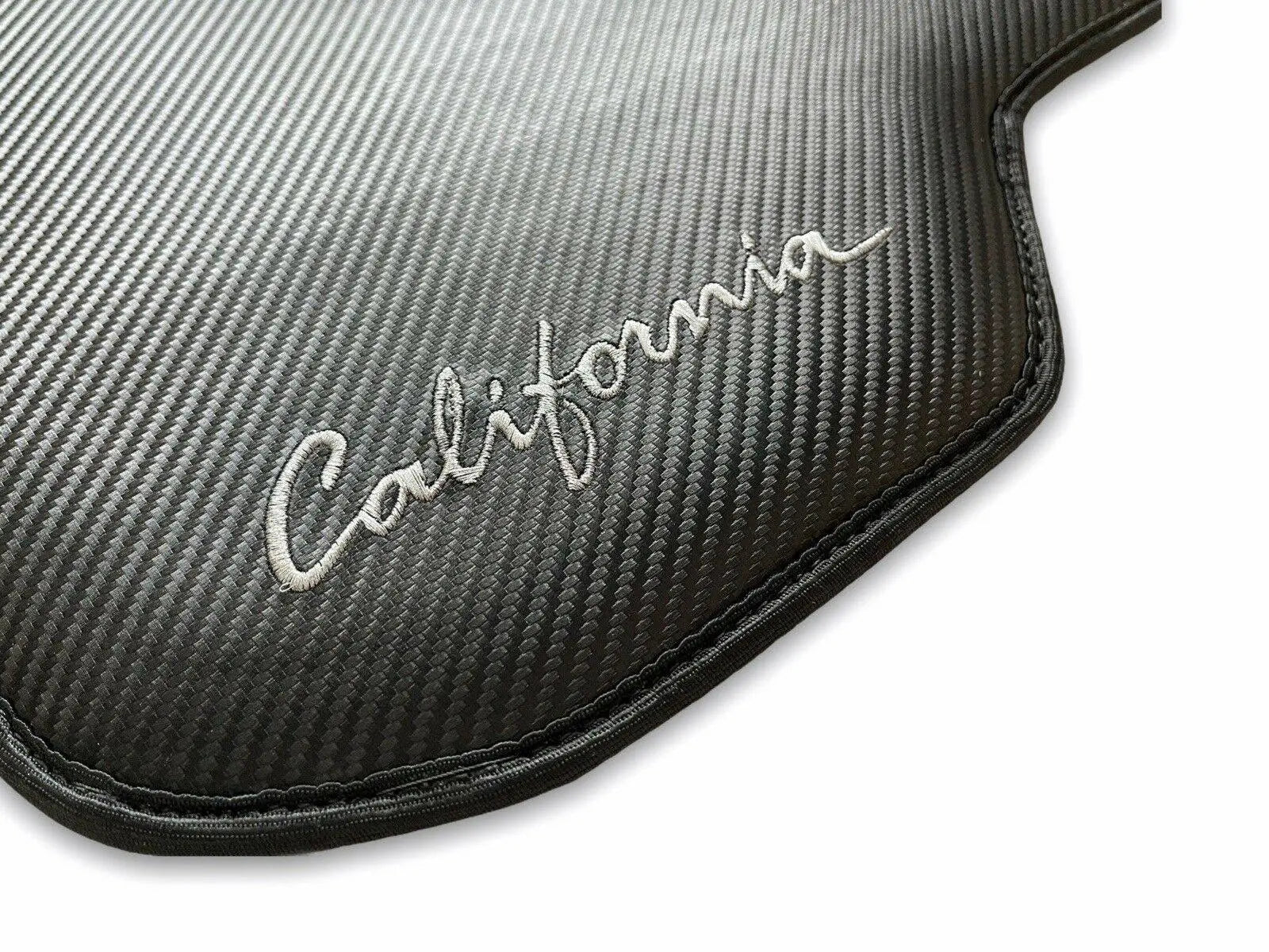 Floor Mats For Ferrari California Convertible 2008-2014 Carbon Fiber Leather - AutoWin