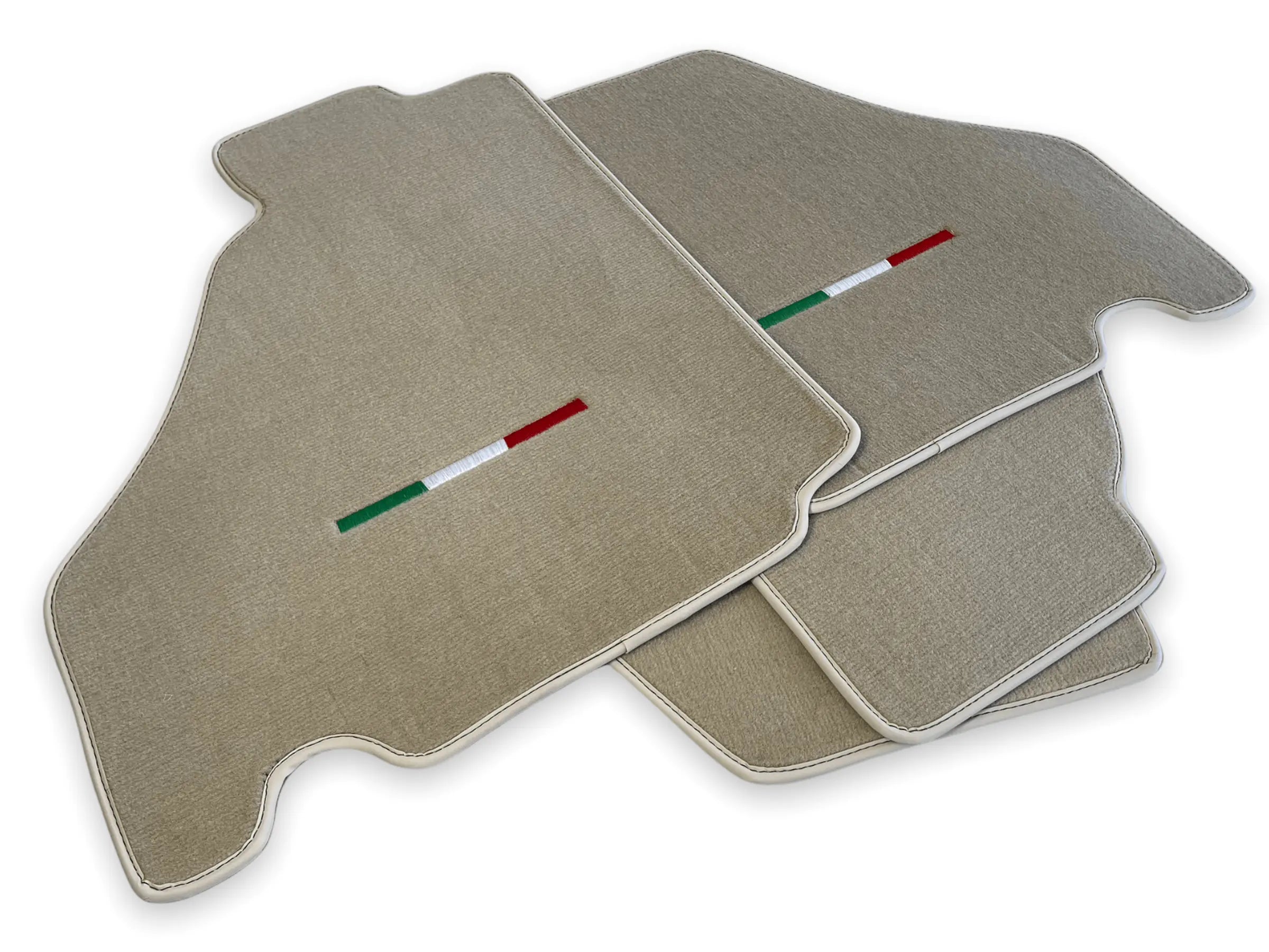 Floor Mats For Ferrari F430 2004-2009 Beige Color IT Edition - AutoWin