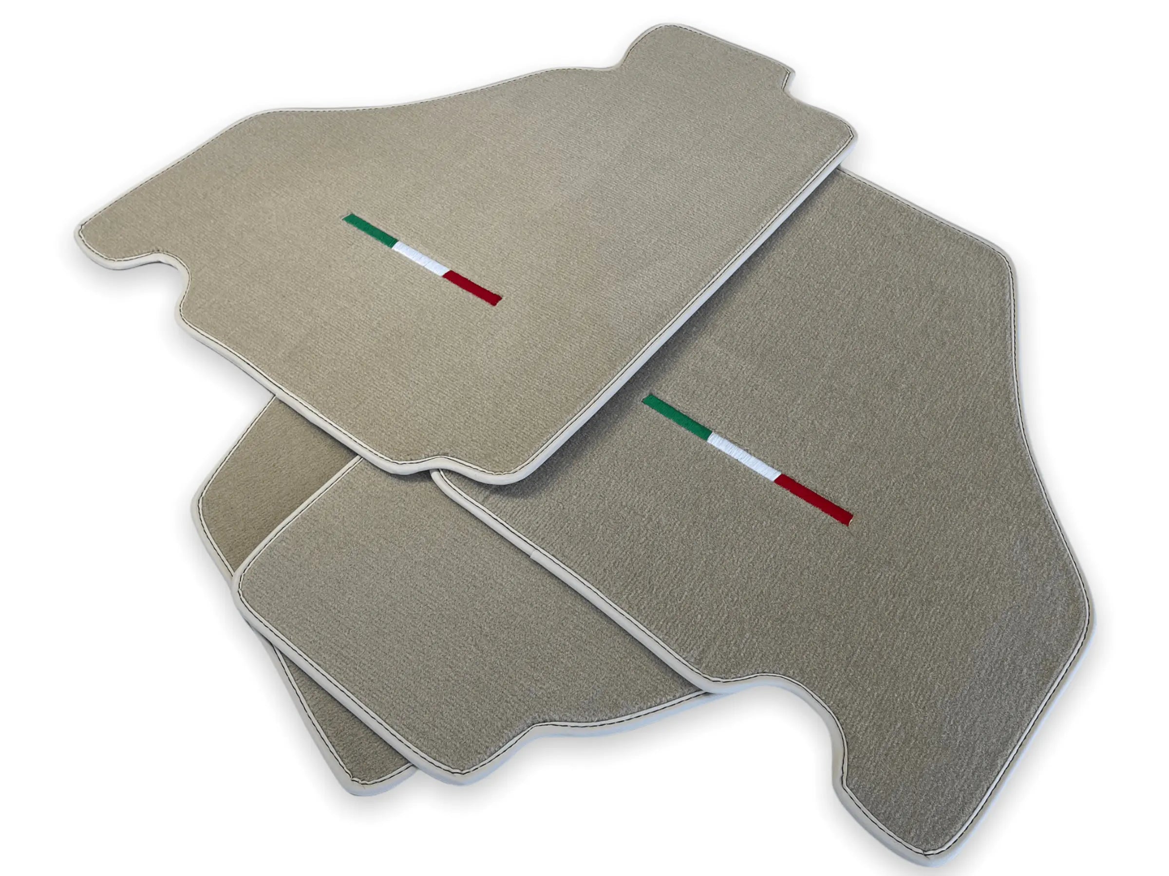 Floor Mats For Ferrari F430 2004-2009 Beige Color IT Edition - AutoWin