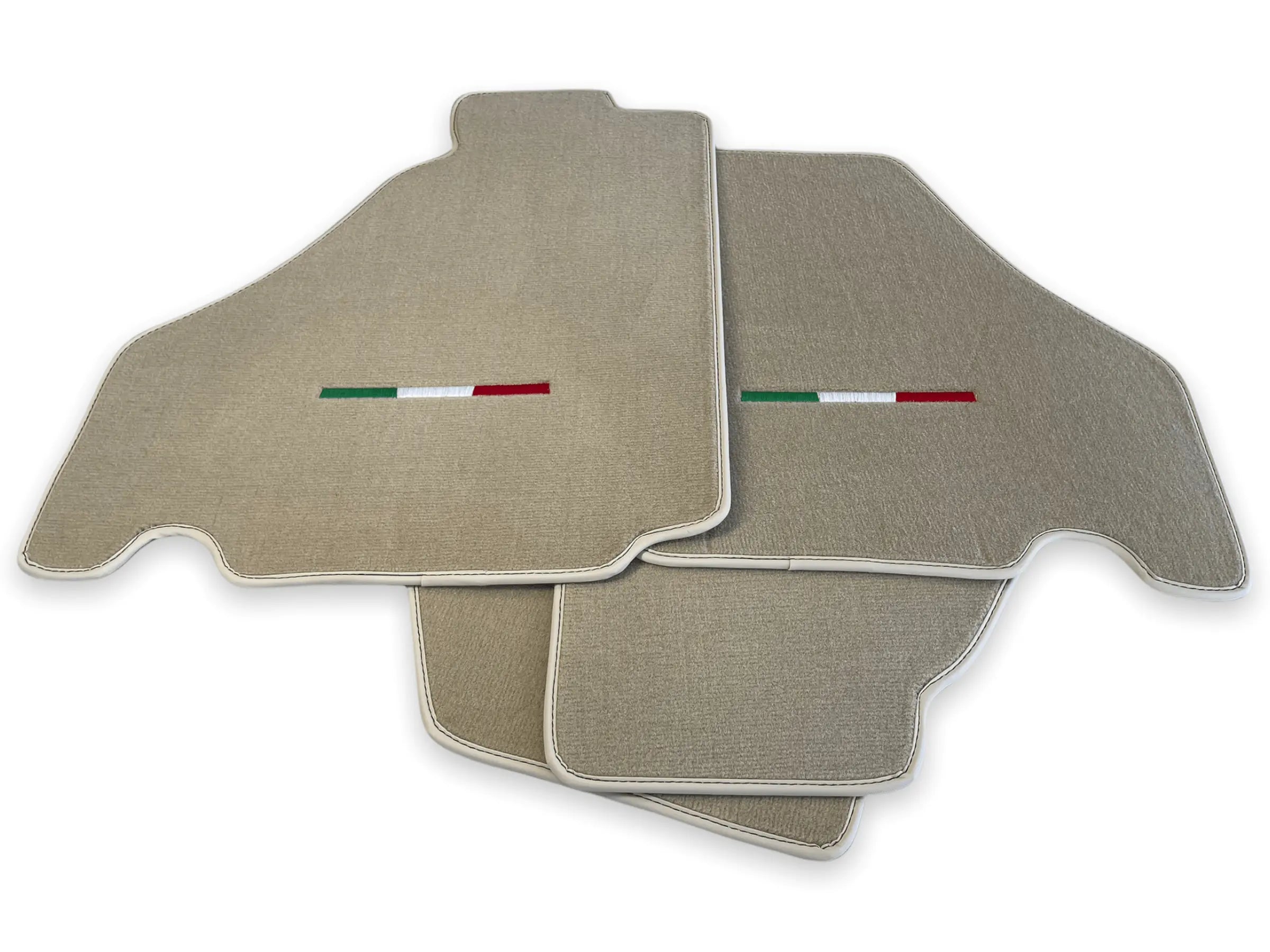 Floor Mats For Ferrari F430 2004-2009 Beige Color IT Edition - AutoWin