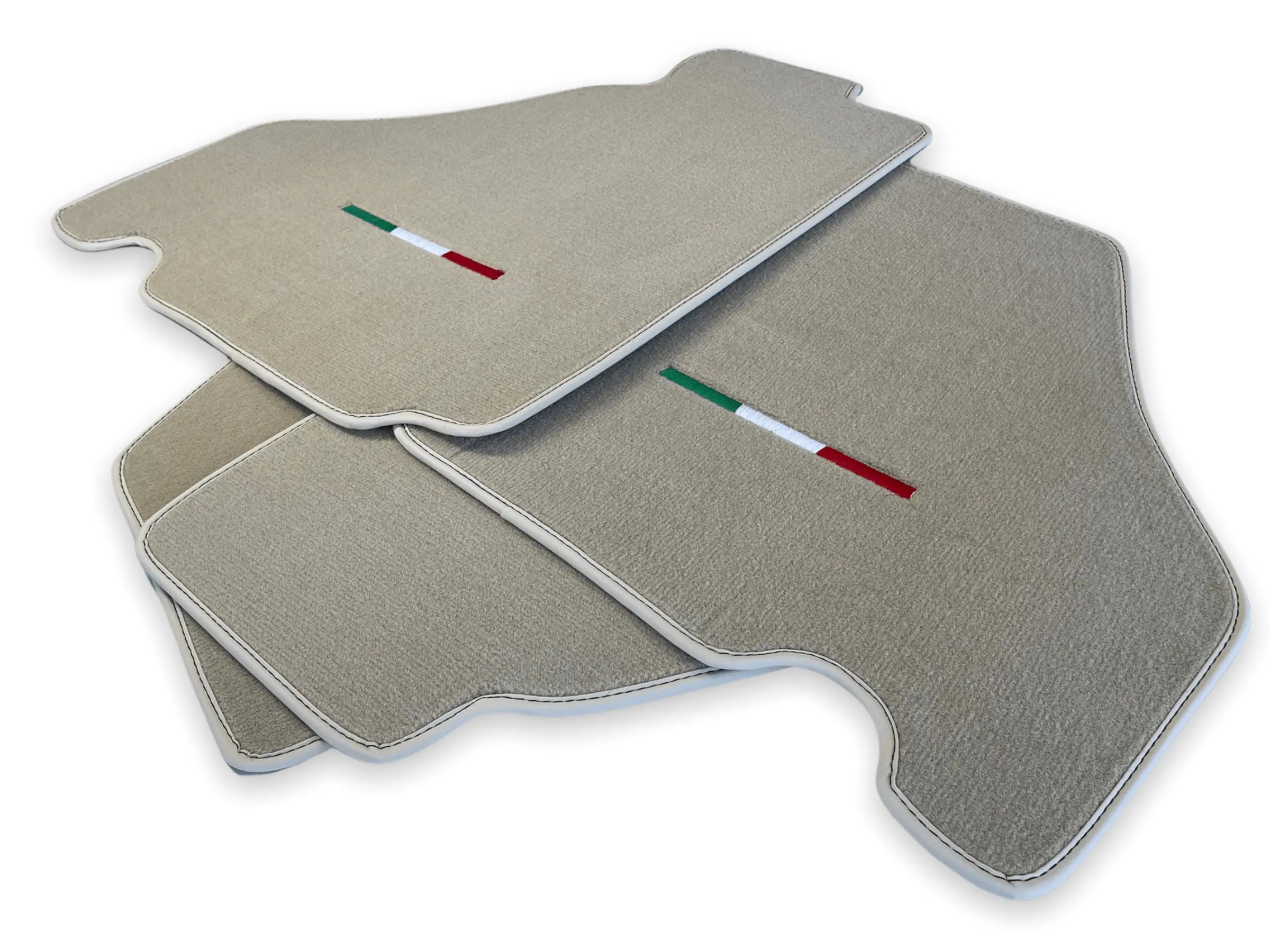 Floor Mats For Ferrari F430 2004-2009 Beige Color IT Edition - AutoWin