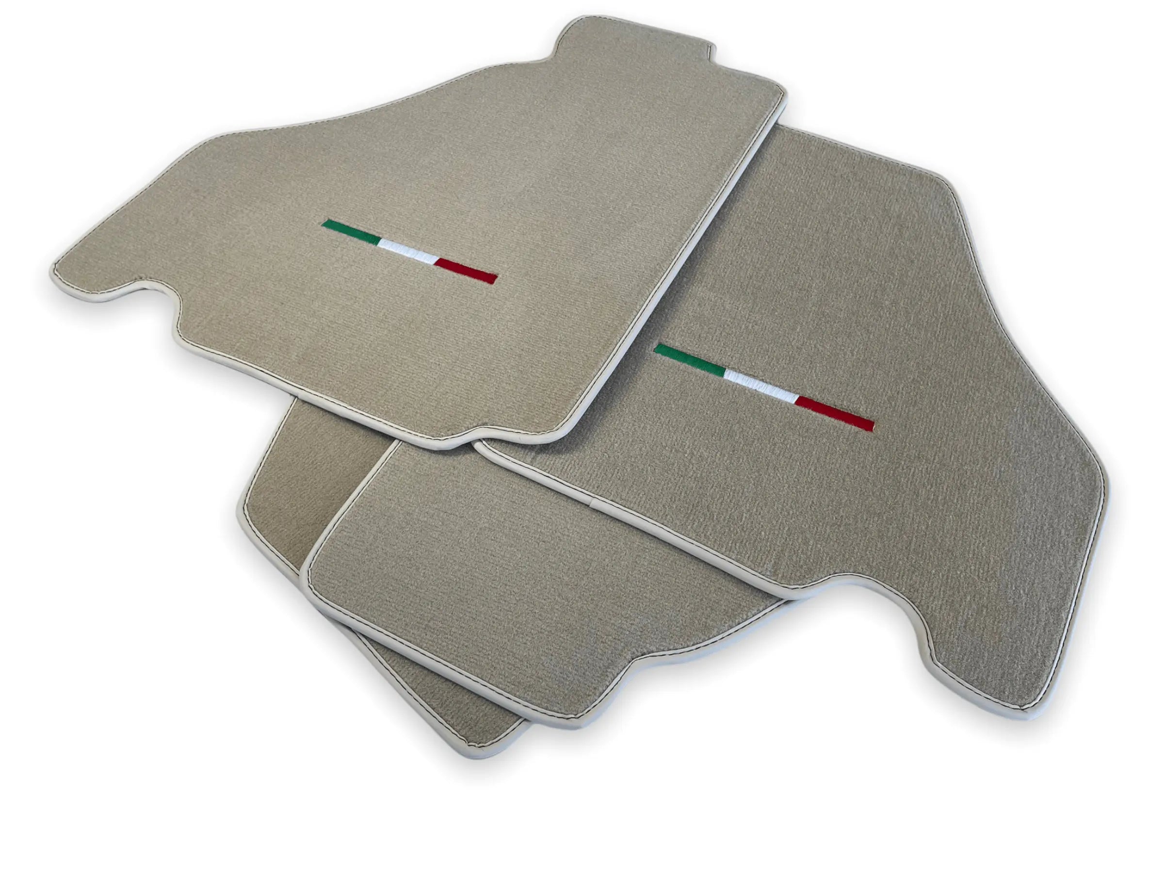 Floor Mats For Ferrari F430 2004-2009 Beige Color IT Edition - AutoWin