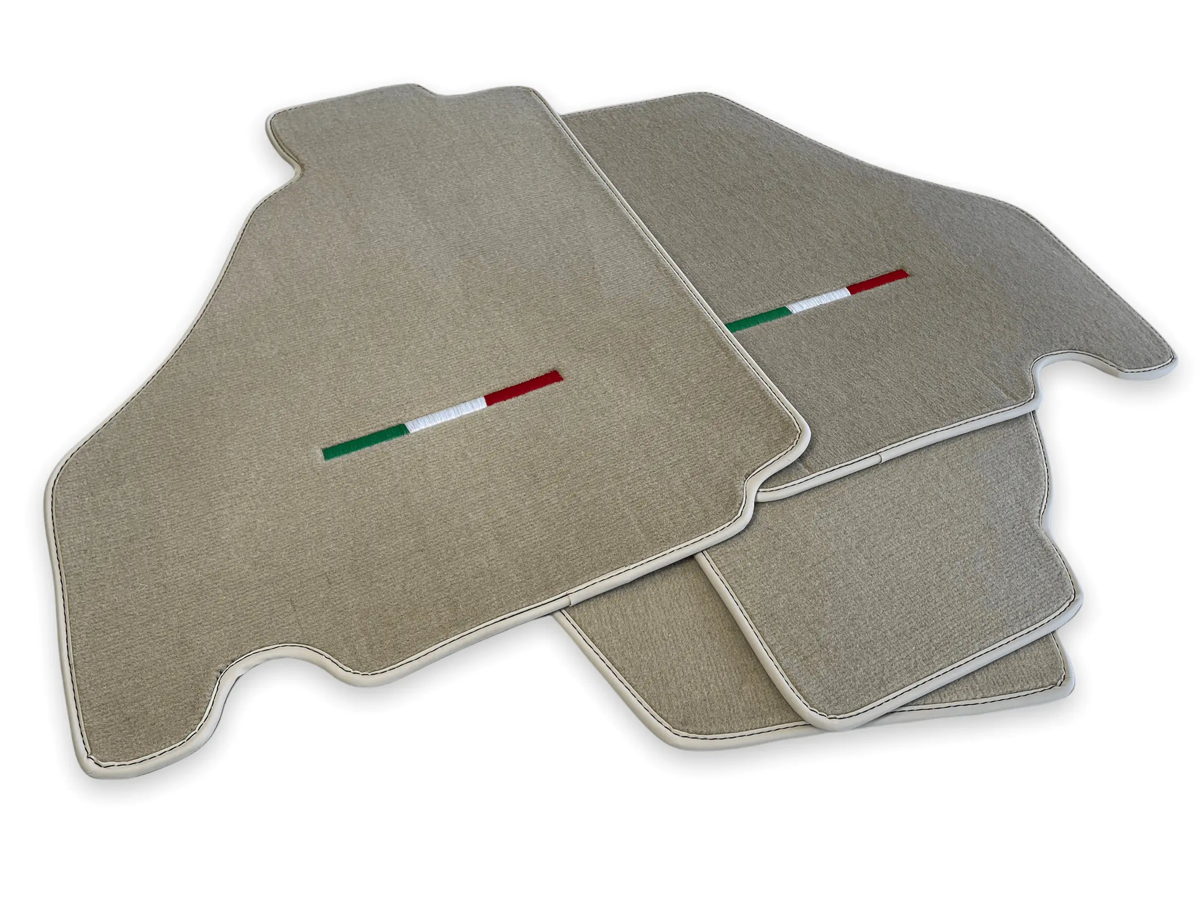 Floor Mats For Ferrari F430 2004-2009 Beige Color IT Edition - AutoWin