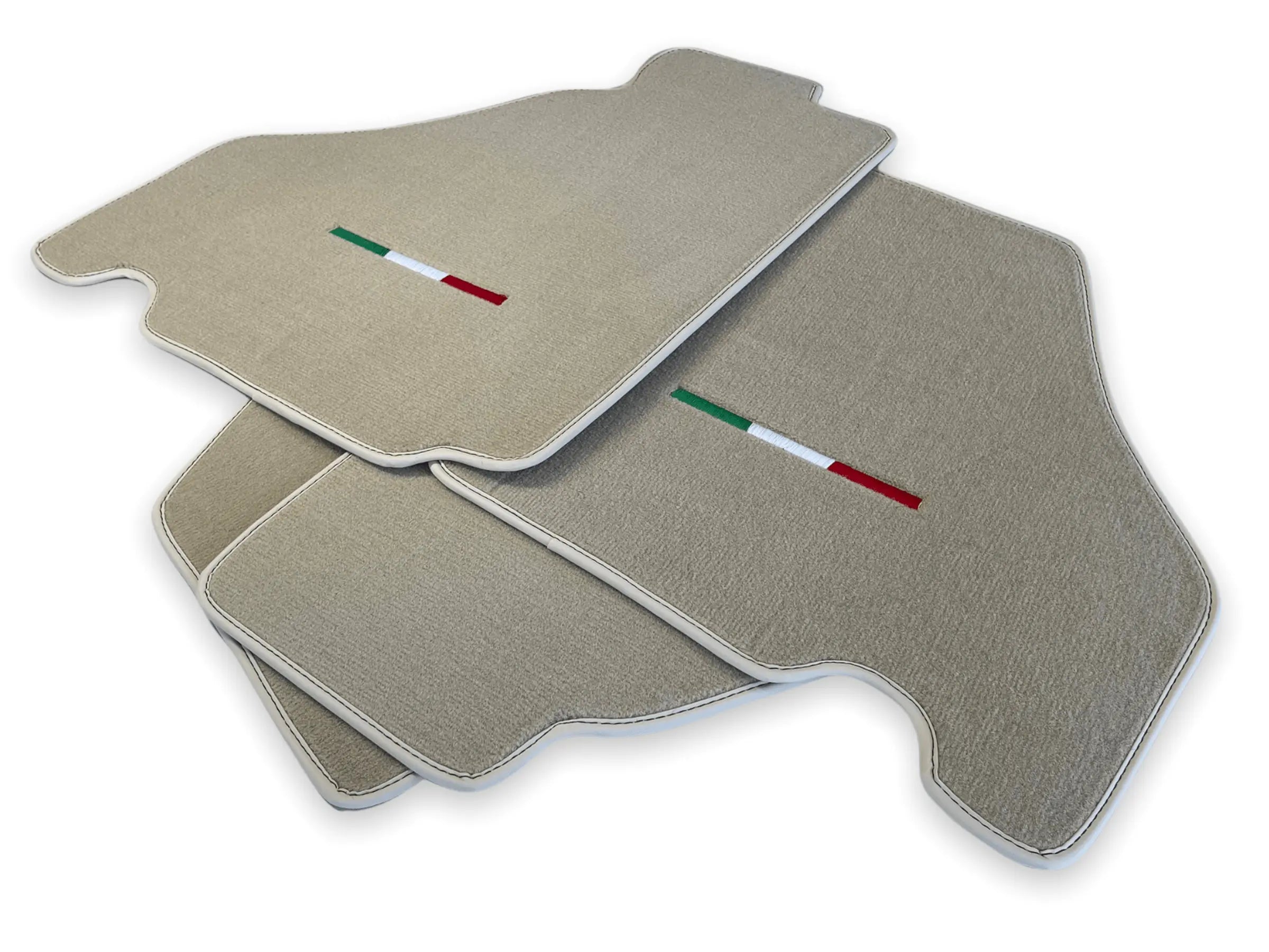 Floor Mats For Ferrari F430 2004-2009 Beige Color IT Edition - AutoWin