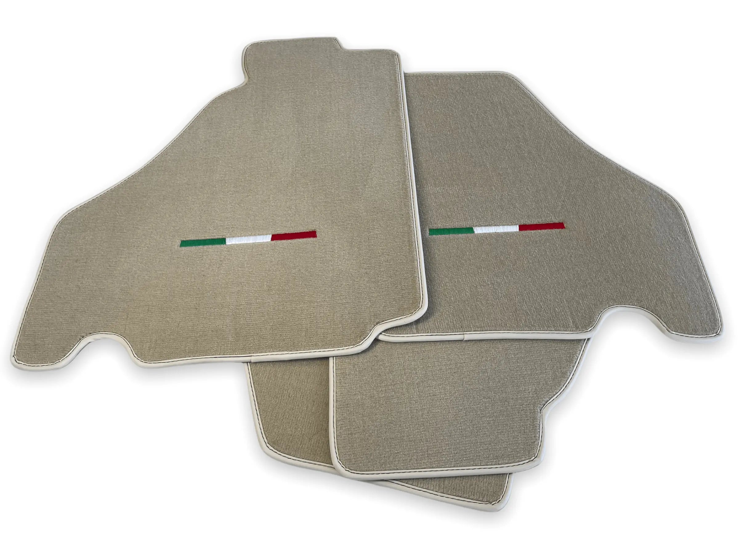 Floor Mats For Ferrari F430 2004-2009 Beige Color IT Edition - AutoWin