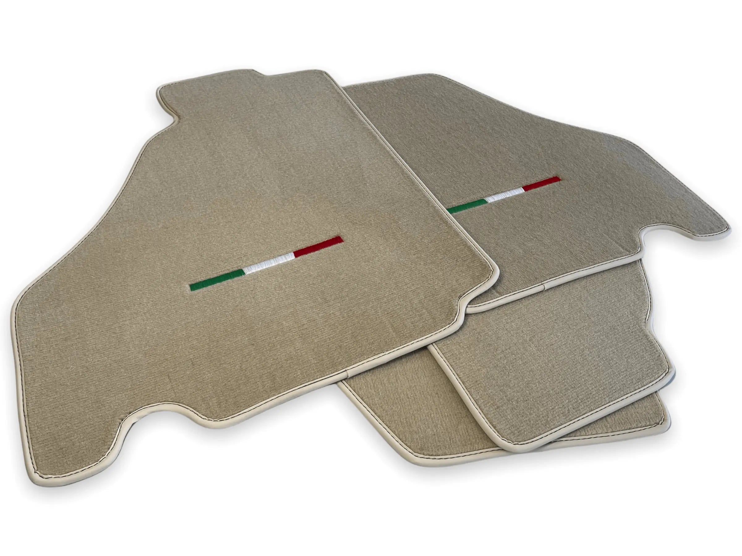 Floor Mats For Ferrari F430 2004-2009 Beige Color IT Edition - AutoWin