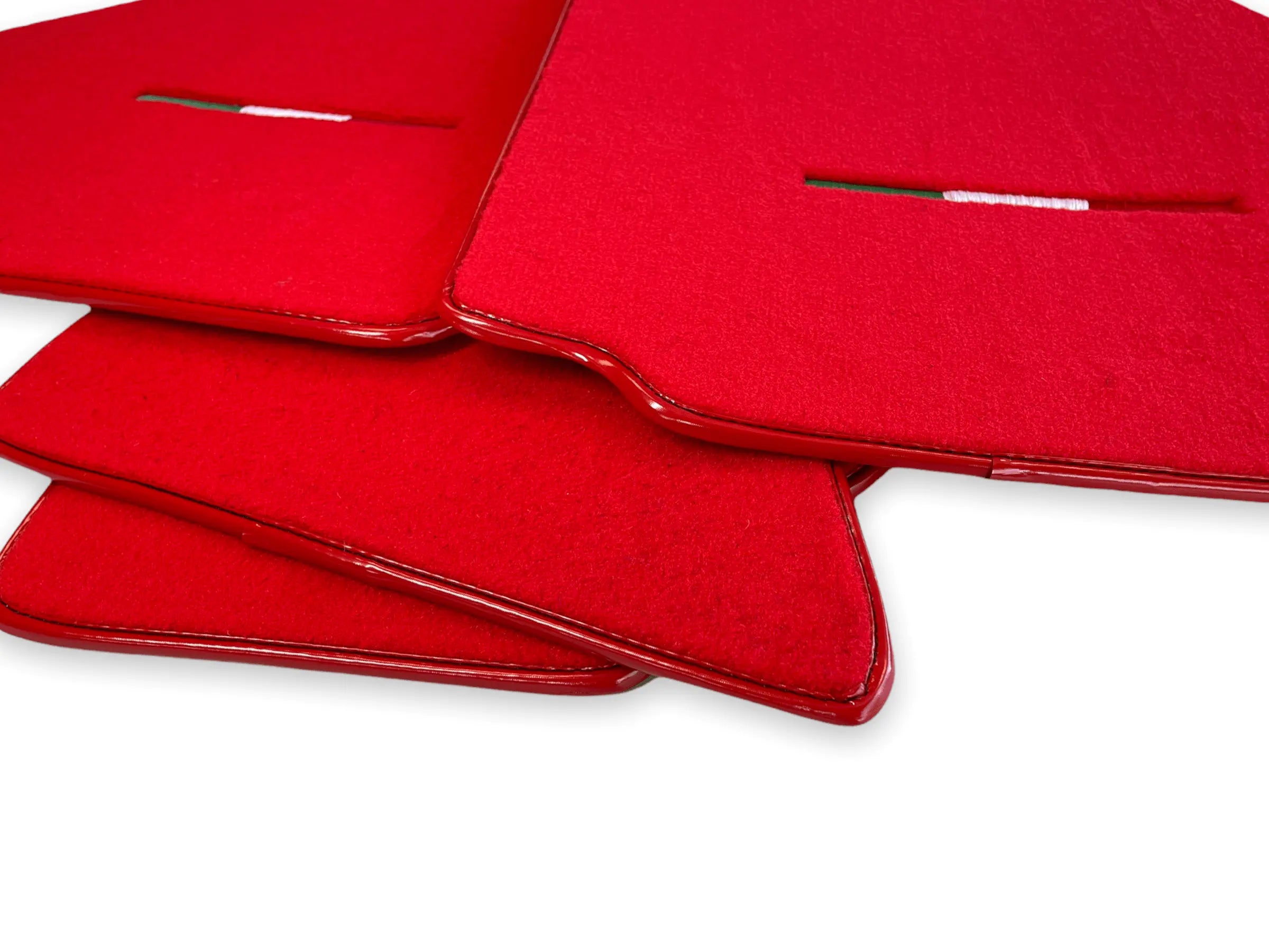 Floor Mats For Ferrari F430 2004-2009 Red Color IT Edition - AutoWin