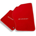 Floor Mats For Honda S2000 1999–2004 Red Tailored With White S2000 Logo - AutoWin