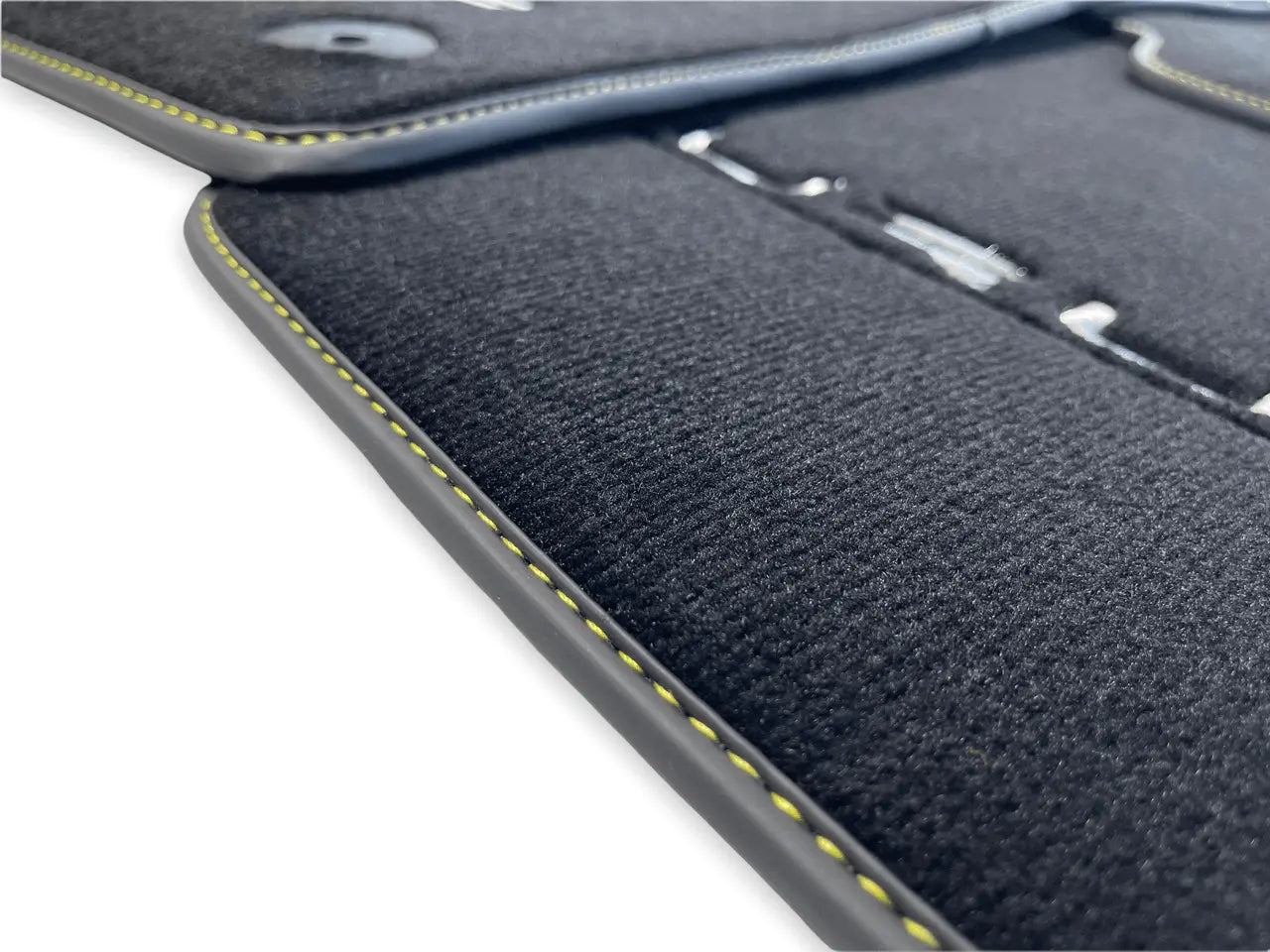 Floor Mats For Lamborghini Urus Black Carpets Yellow Stitching - AutoWin