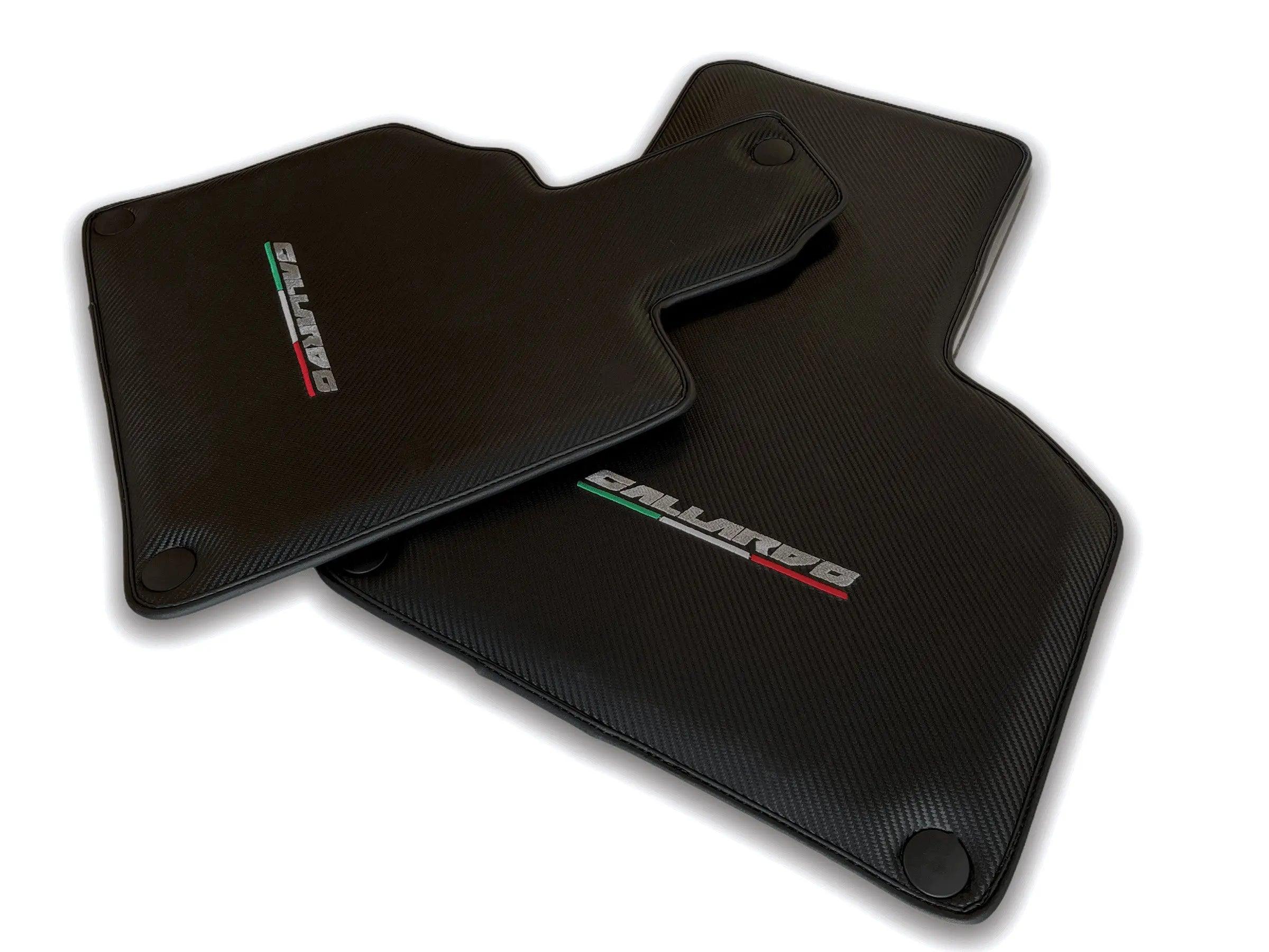 Floor Mats for Lamborghini Gallardo Carbon Fiber Leather