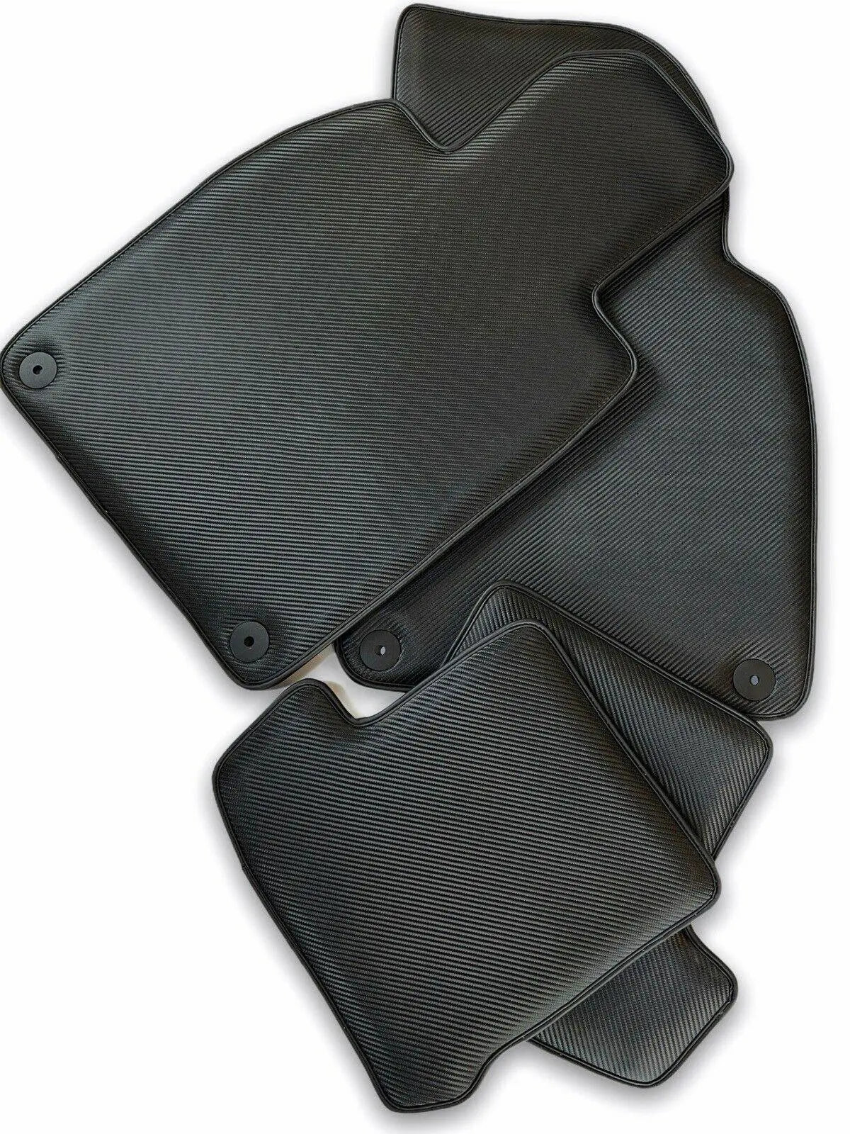 Floor Mats for Porsche Cayenne 2010-2018 Carbon Fiber Carpets AutoWin - AutoWin