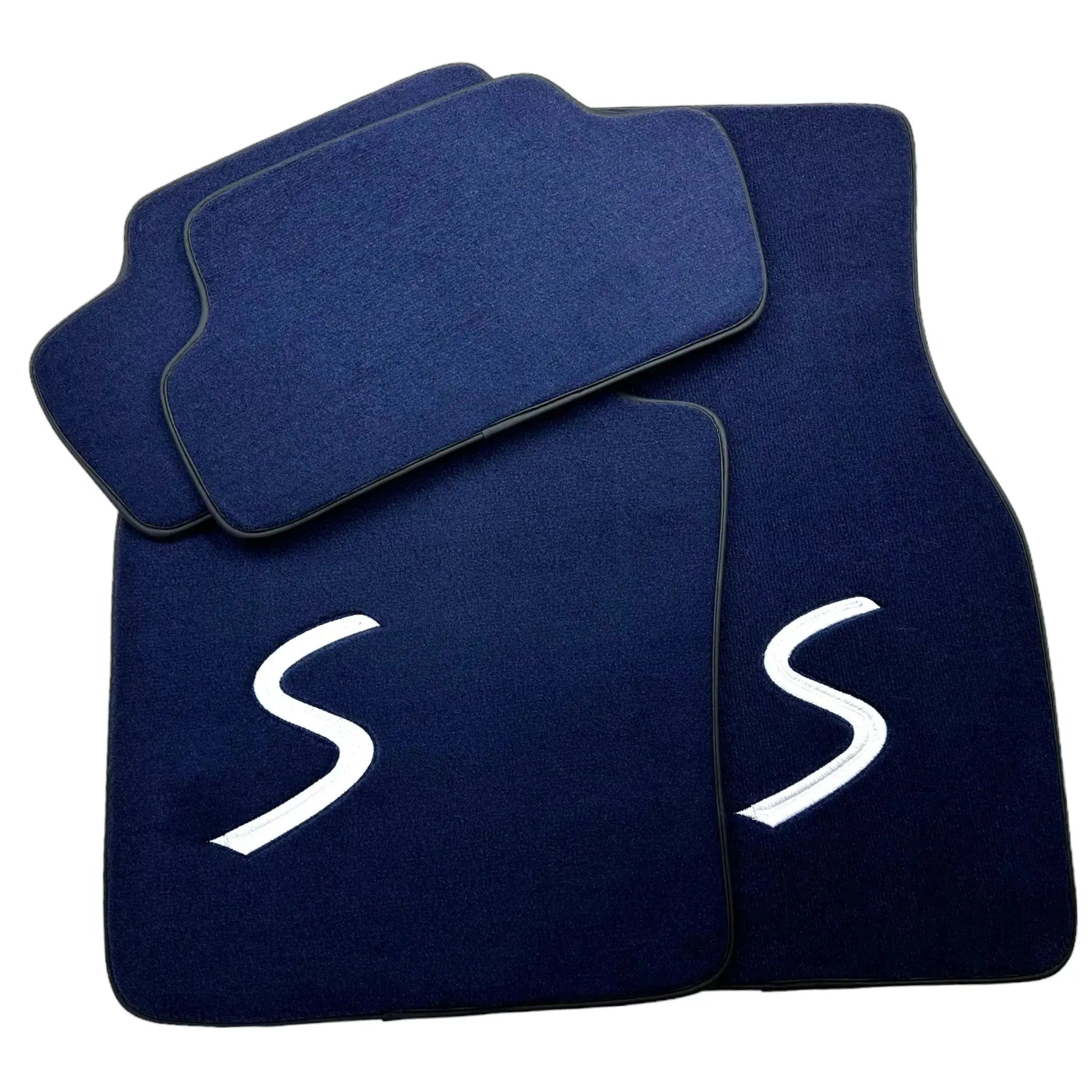 Dark Blue Floor Mats for Mini Cooper / One F56 3-Doors (2014-2023)