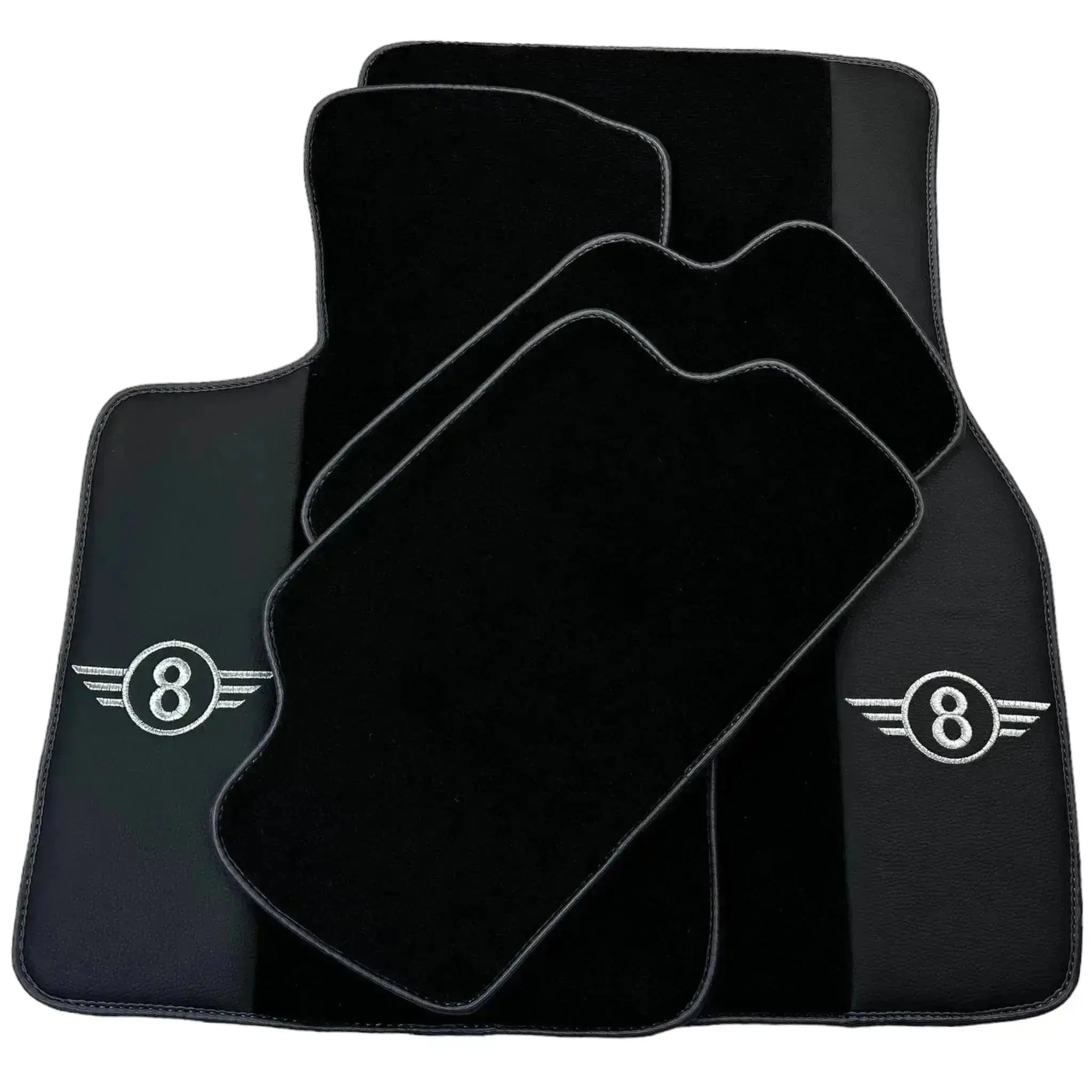 Black Floor Mats for Mini Cooper / One R50 (2001-2007) with Gray Trim