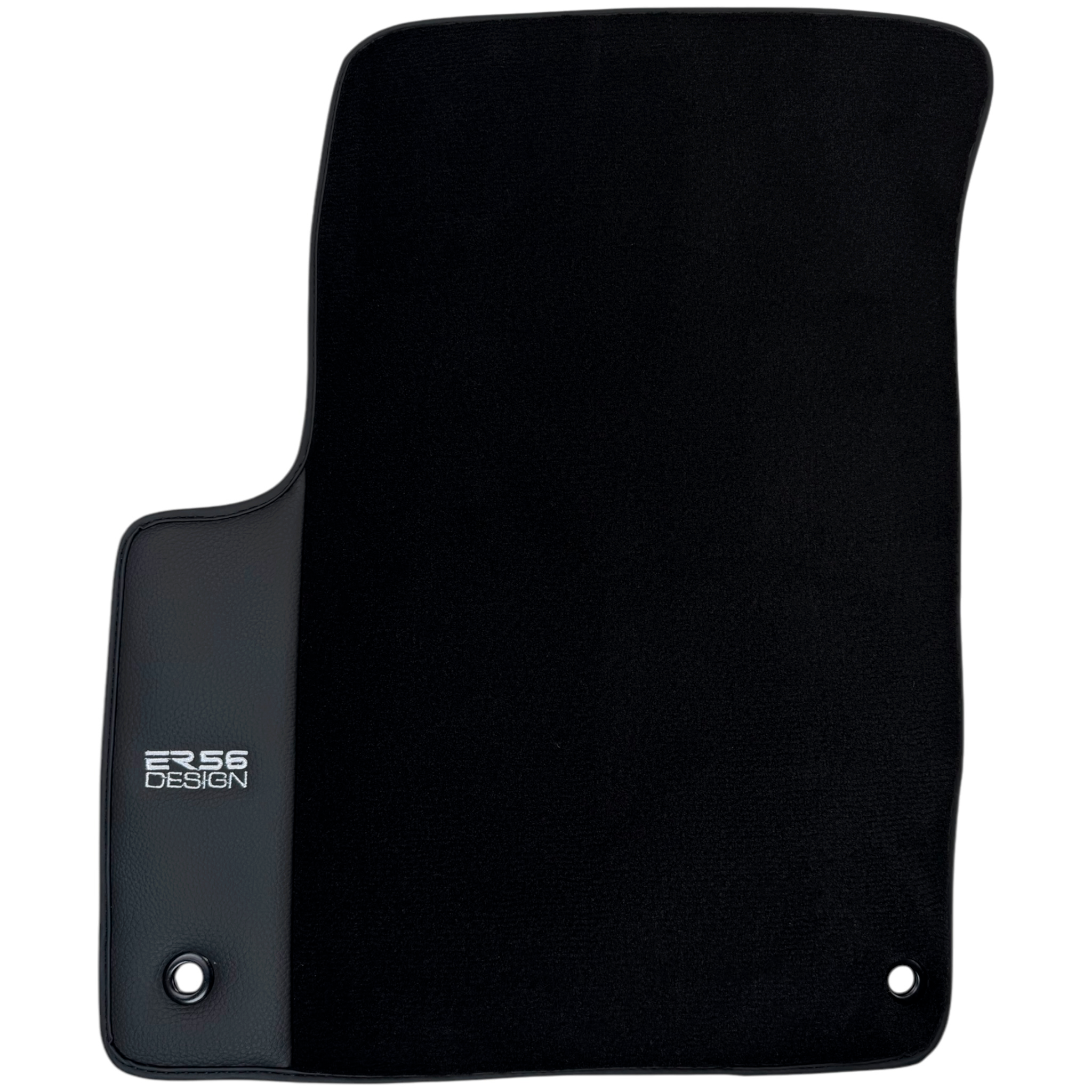 ER56 Design Black Floor Mats for Chevrolet Lanos with Leather - AutoWin