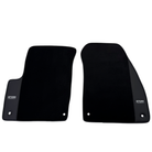 ER56 Design Black Floor Mats for Chevrolet Kalos (2002-2011) with Leather - AutoWin