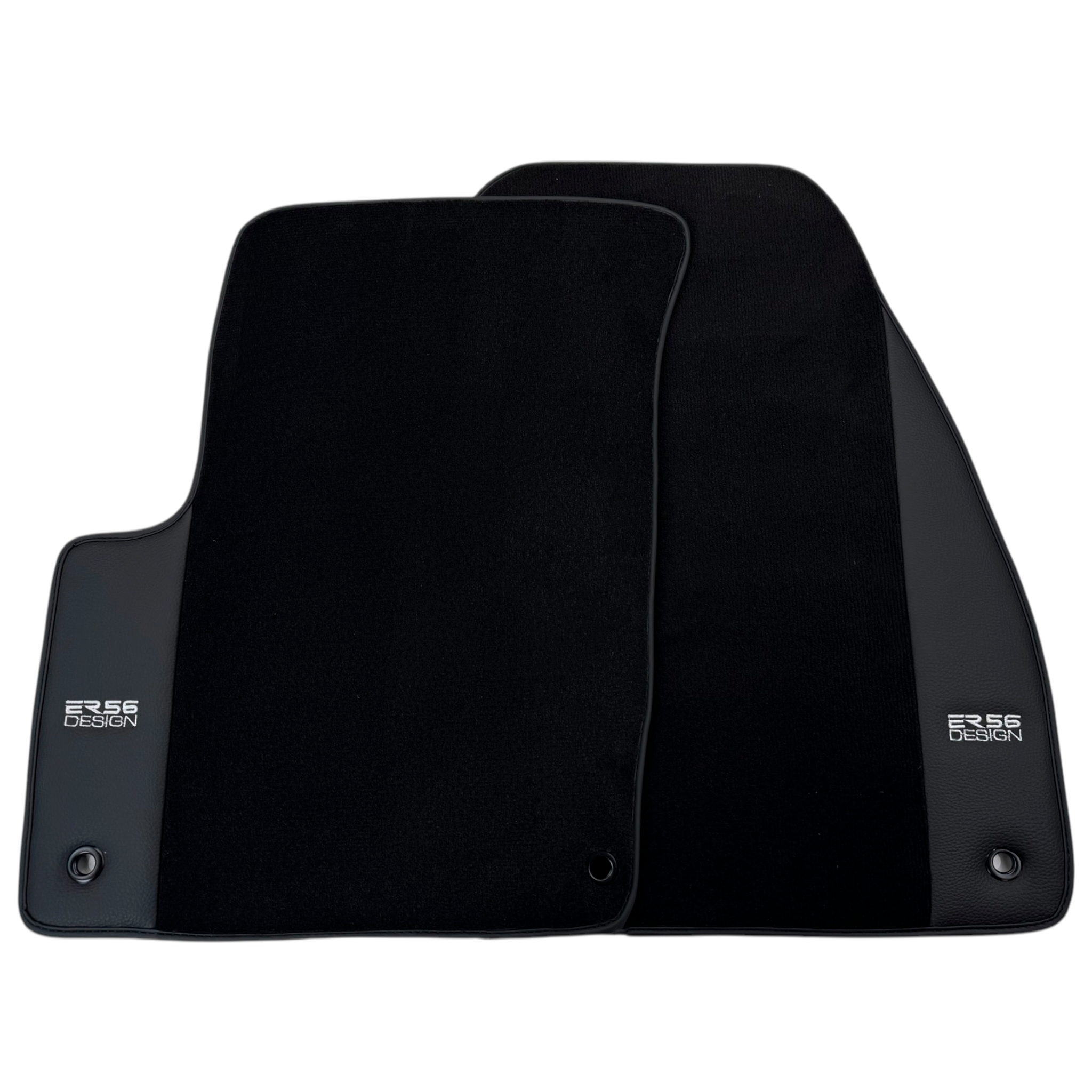 ER56 Design Black Floor Mats for Chevrolet Malibu 5th Generation - Sedan (1997-2005) with Leather - AutoWin