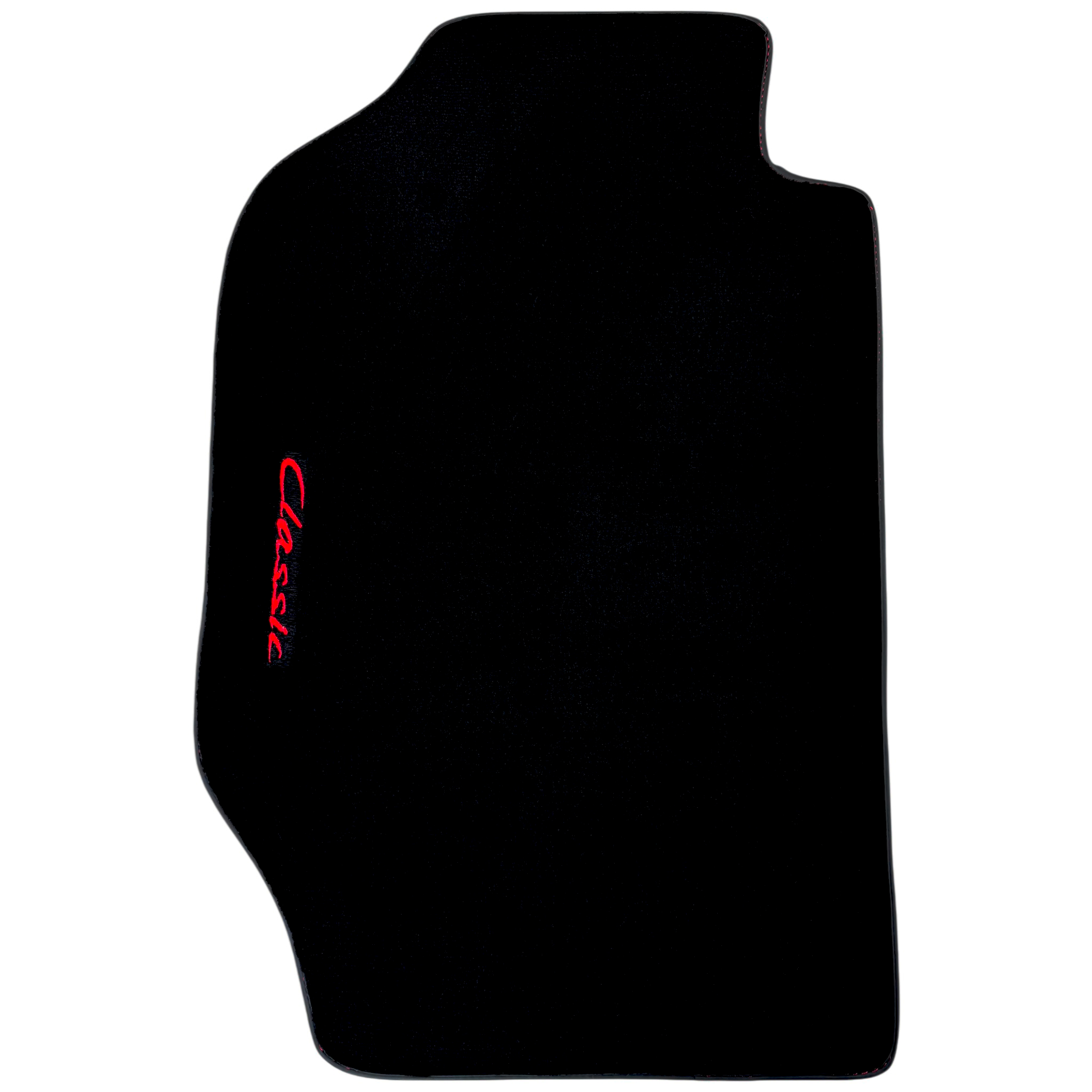 Black Floor Mats for Porsche Classic 911 1963-1989 | Red Edition