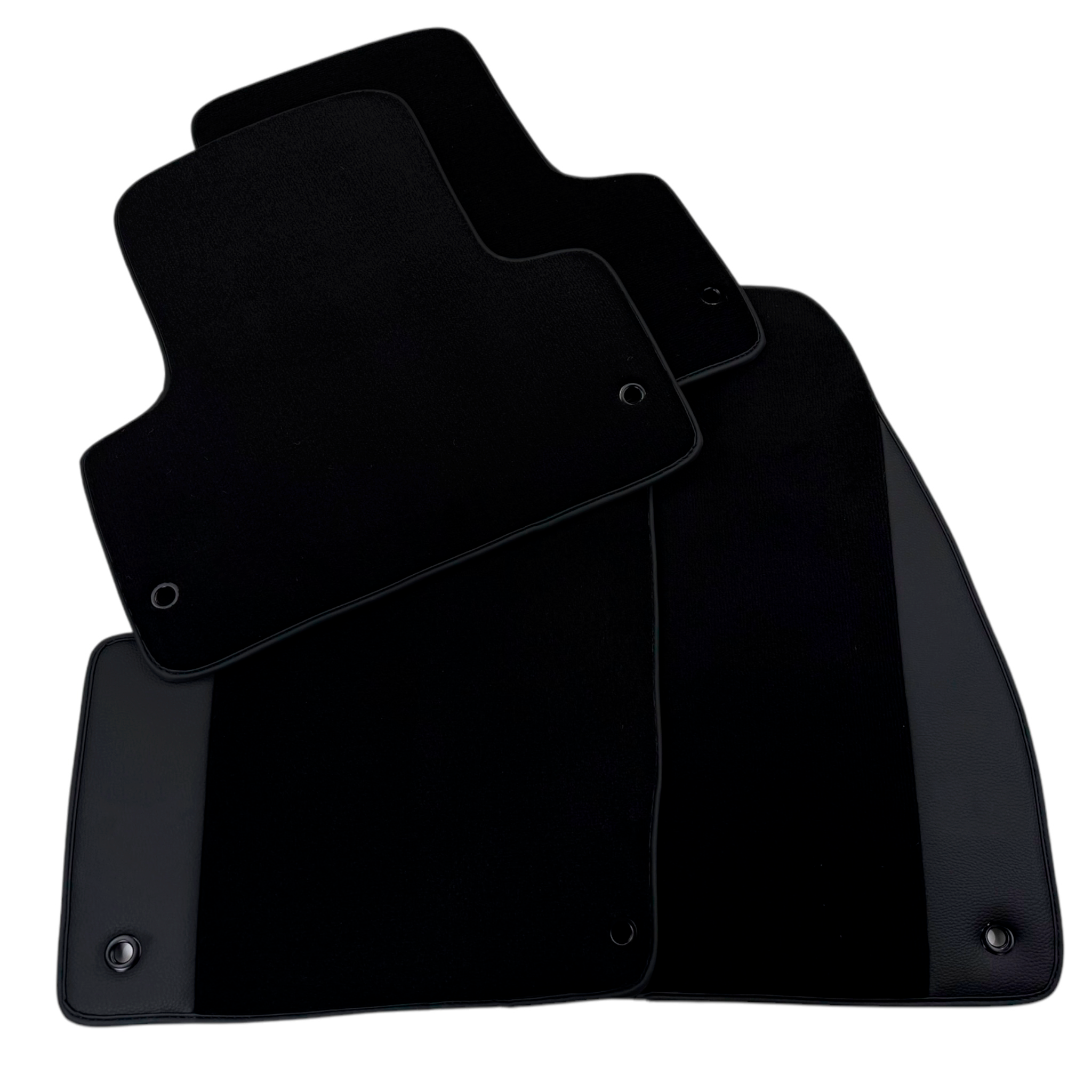 Black Floor Mats for Dodge Ram 1500 (2019-2024) with Leather | AutoWin - AutoWin