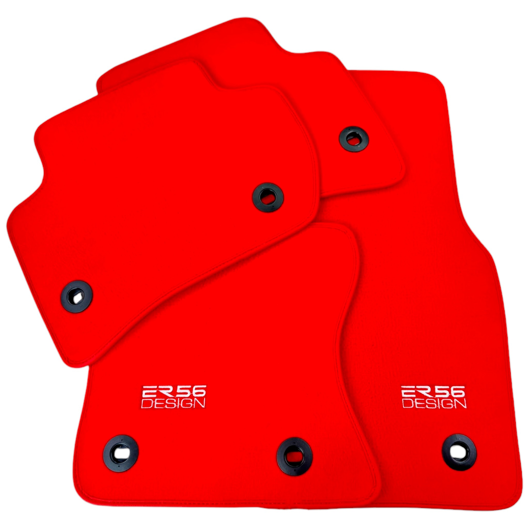 Red ER56 Design Floor Mats for Jaguar F-Type (2020-2024)