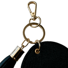 Black Leather Car Keychain ER56 Design - AutoWin