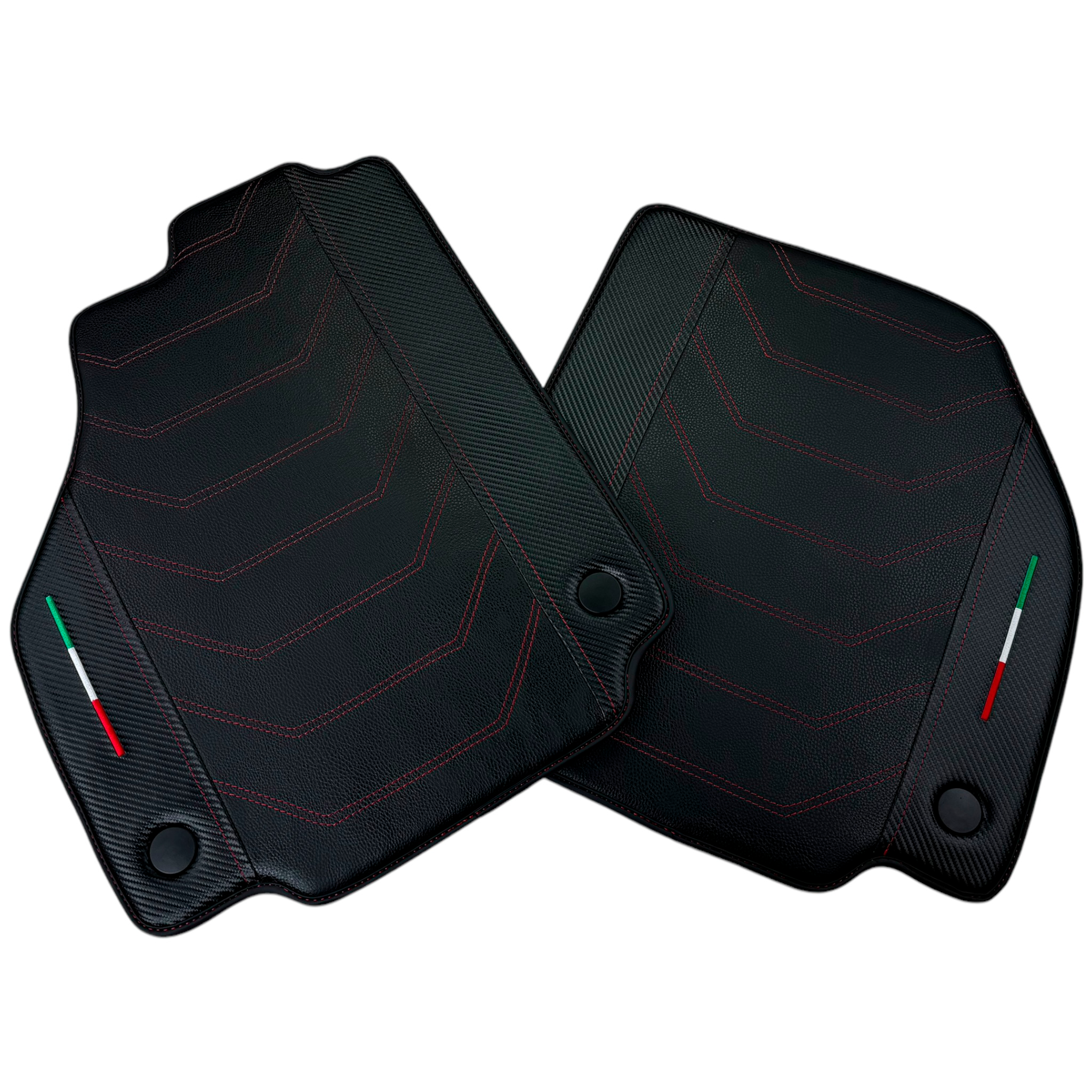 Leather Floor Mats For Ferrari 458 Italia 2009-2015 With Carbon Fiber