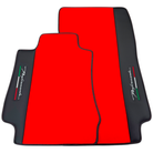 Red Floor Mats for Alfa Romeo Giulia Performante (1962-1978) with Leather