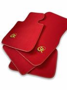 Red Floor Mats For BMW M8 Series Gran Coupe F93 ROVBUT Brand Tailored Set Perfect Fit Green SNIP Collection - AutoWin