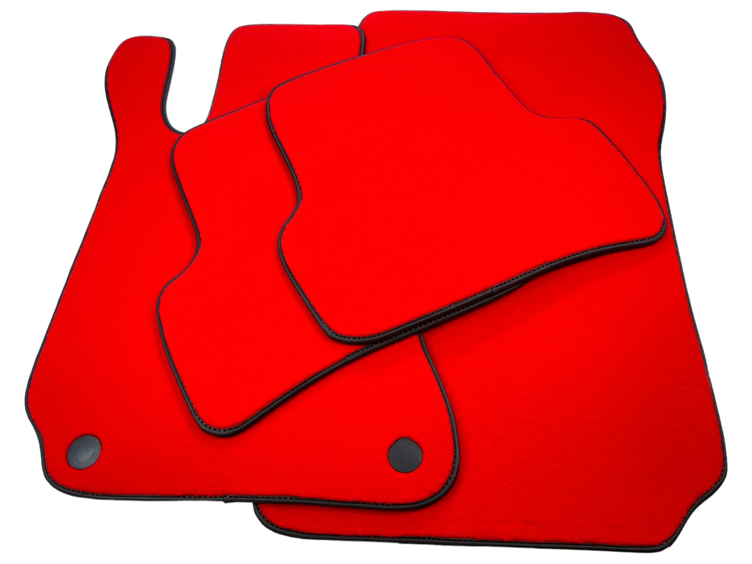 Red Floor Mats For Mercedes-Benz SL R231 2012–2020 Black Trim