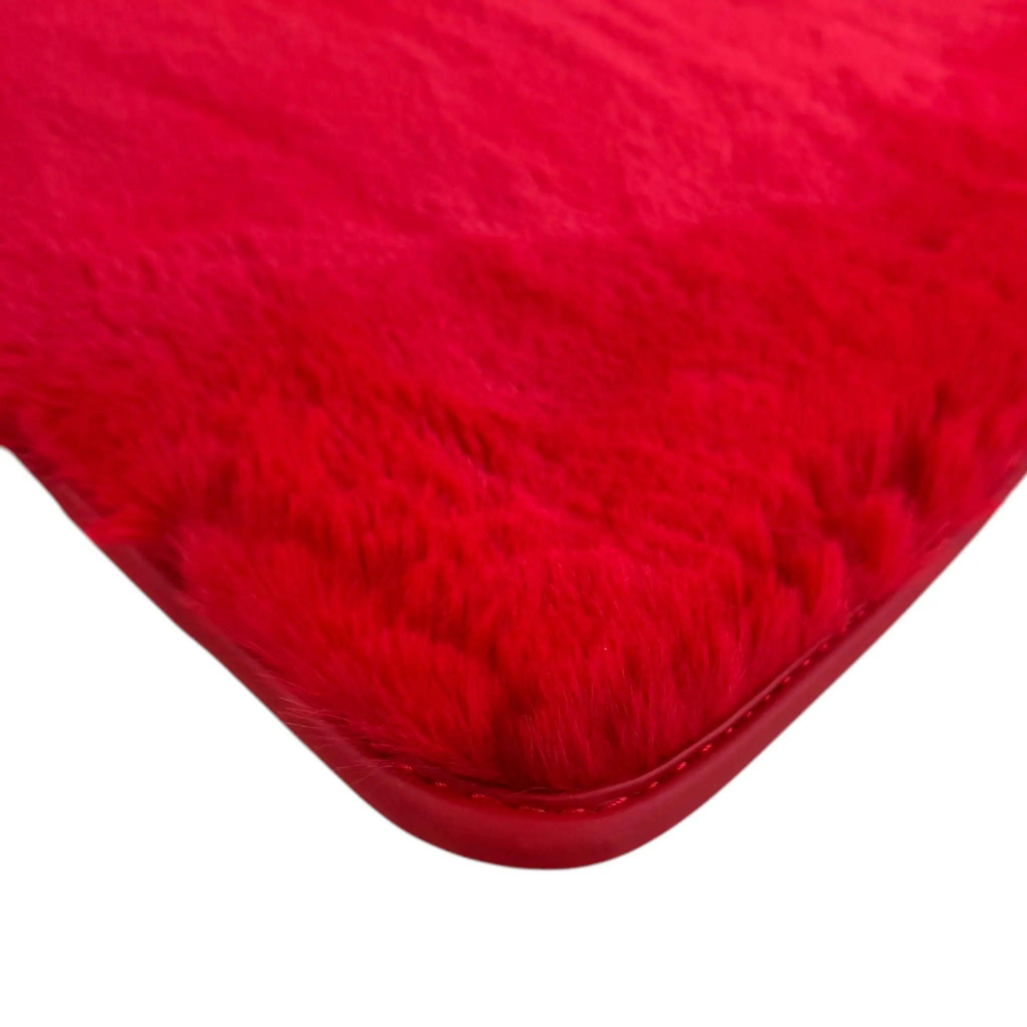 Red Sheepskin Floor Mats for Ferrari SF90 Stradale (2019-2024)