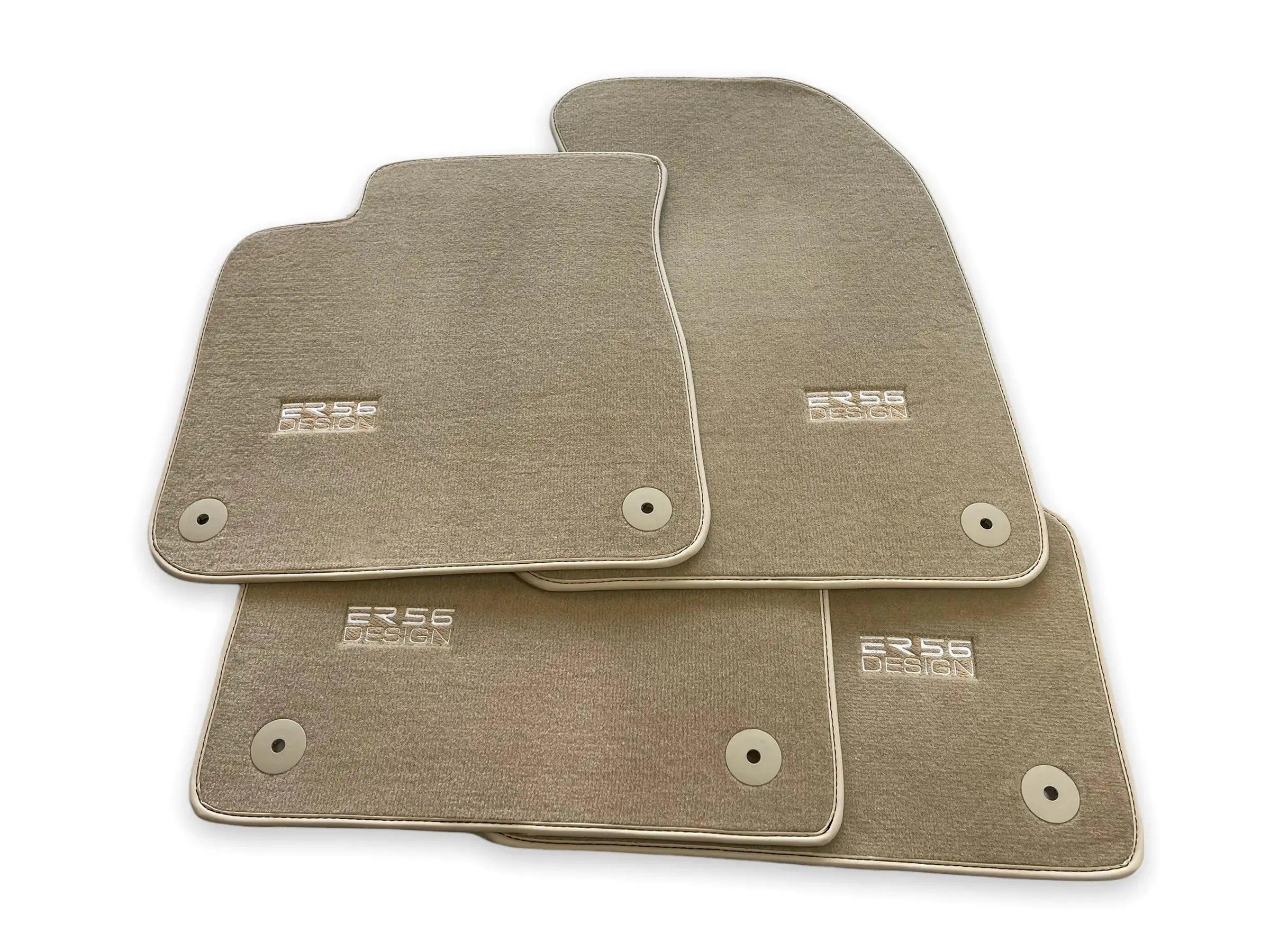 Beige Floor Mats for Audi Q8 e-tron (2023-2025) | ER56 Design - AutoWin