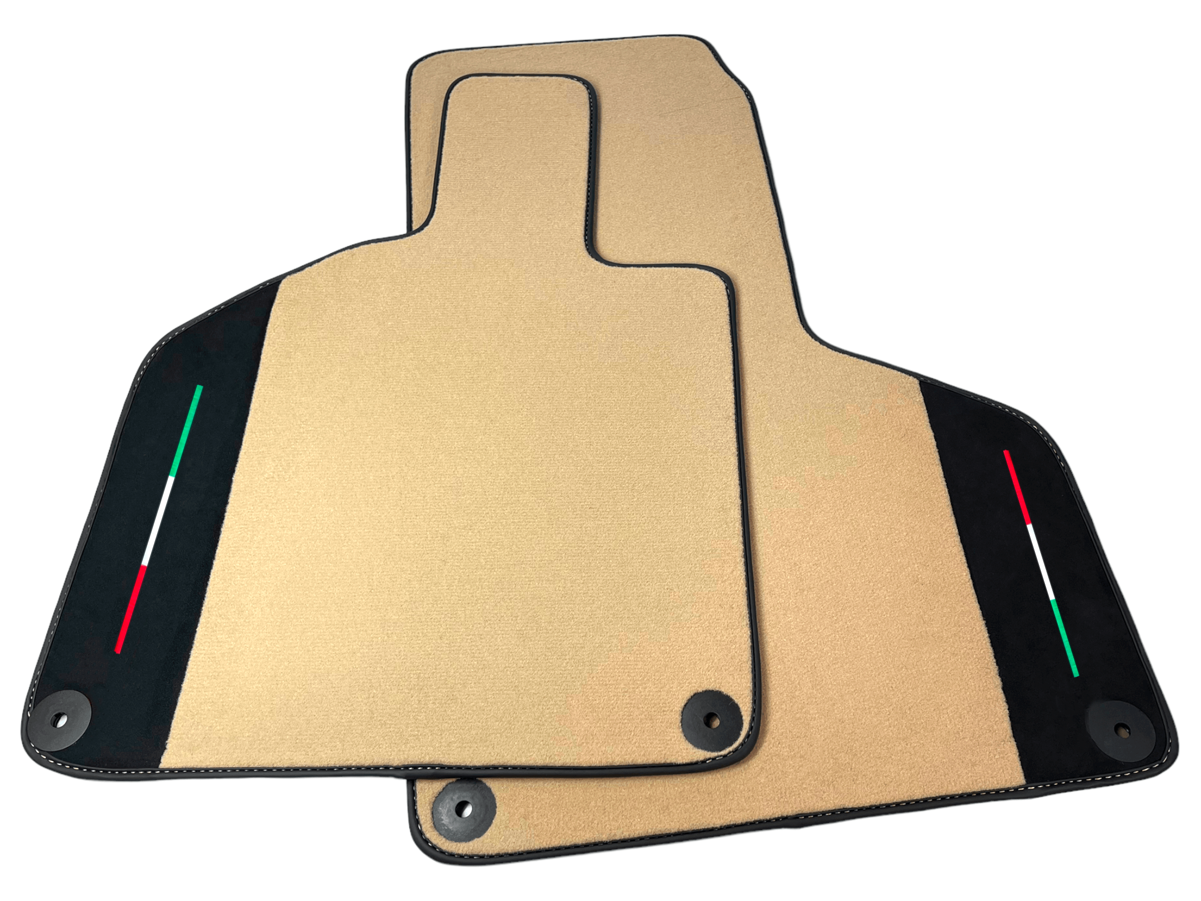 Customizable Beige Floor Mats for Lamborghini Huracan with Alcantara Leather