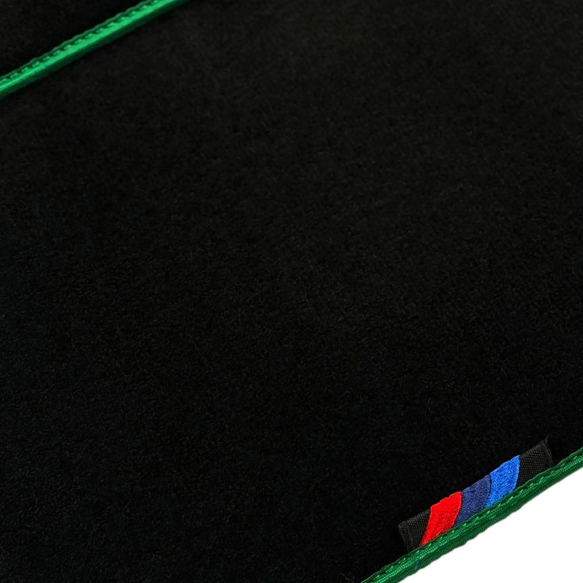 Black Floor Mats For BMW X1 Series E84 | Green Trim - AutoWin