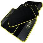 Black Floor Mats For BMW X3 Series G01 | Fighter Jet Edition | Yellow Trim - AutoWin